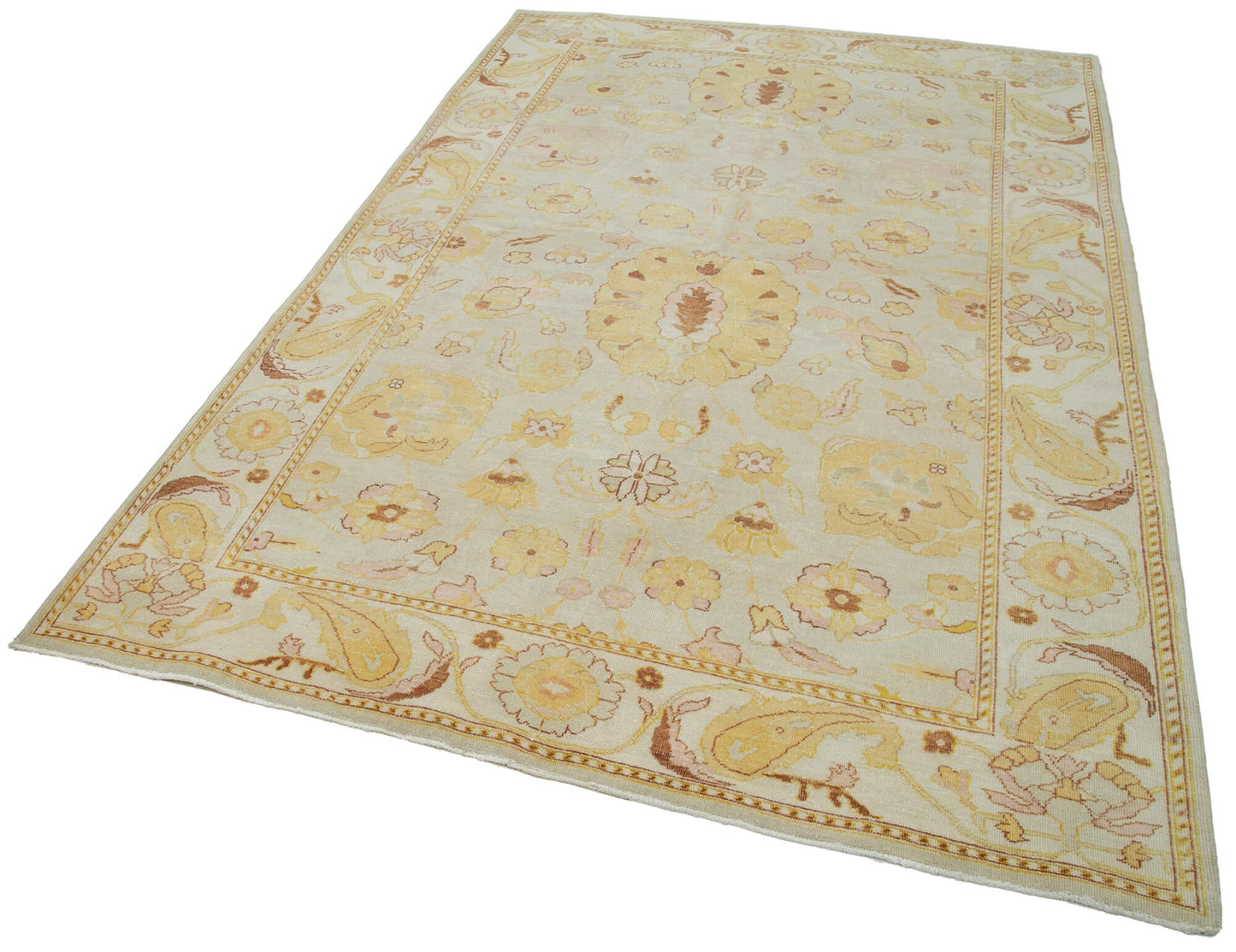 6x9 Beige Oushak Rug - 33291