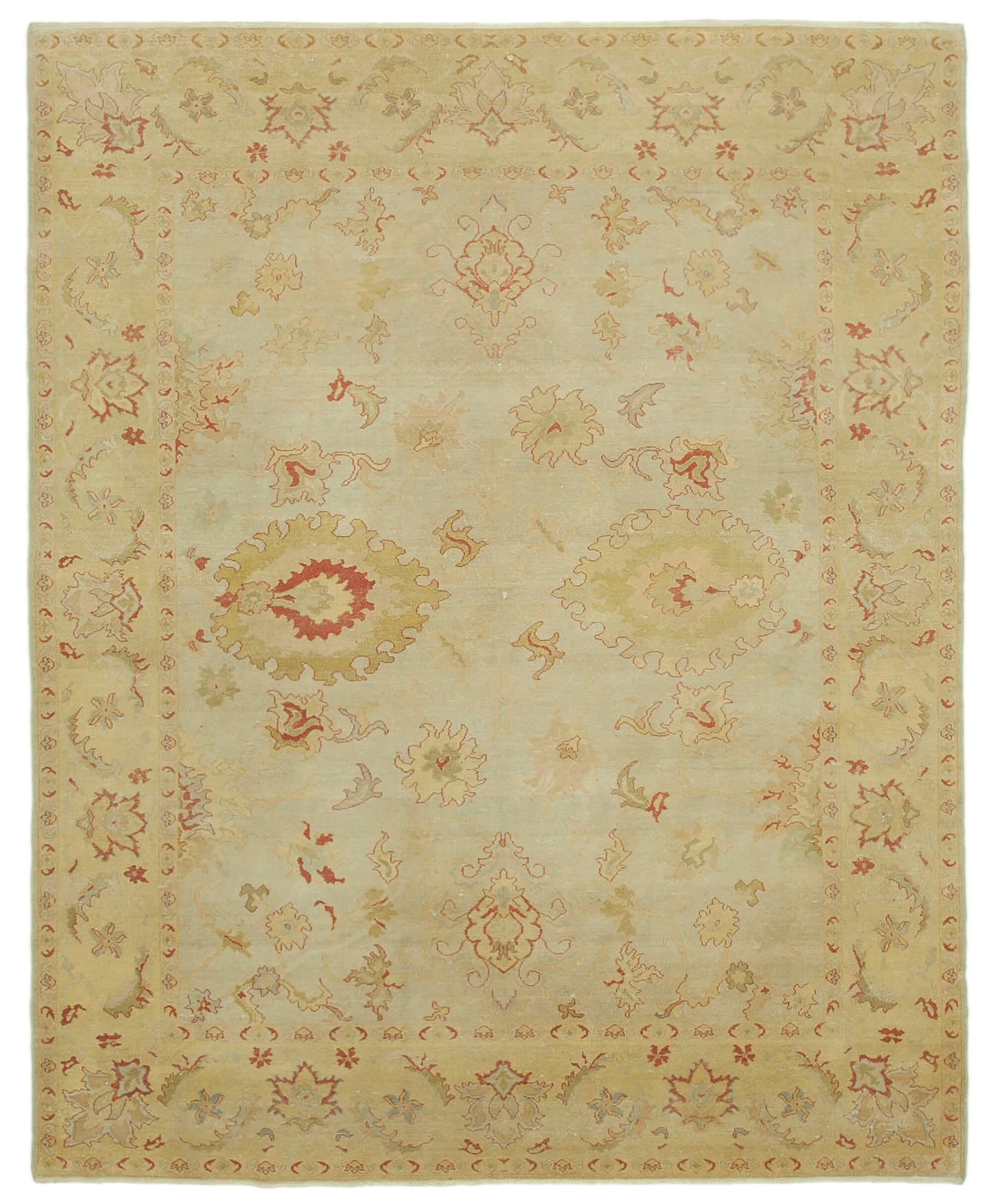 8x10 Beige Oushak Rug - 33304