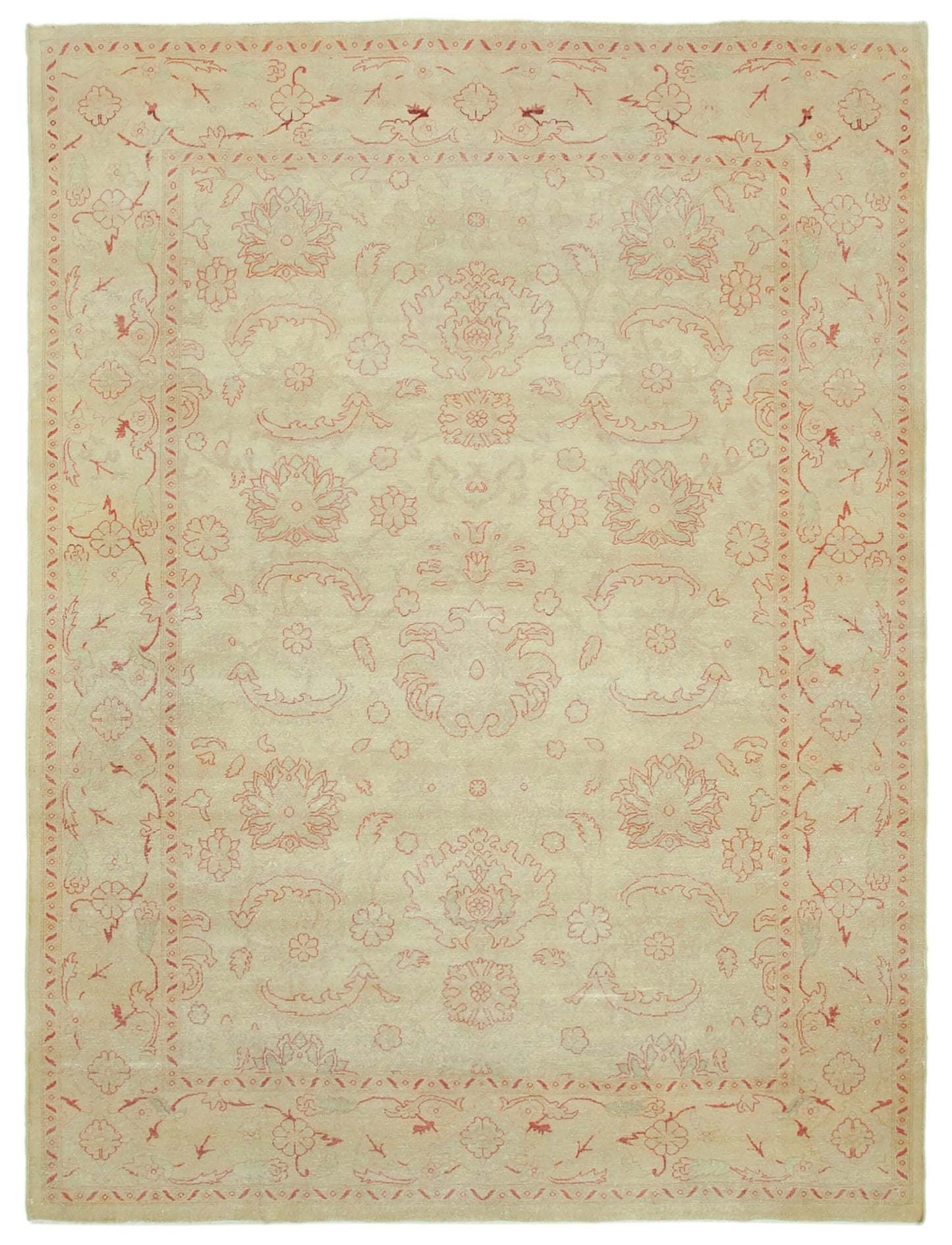 9x12 Beige Oushak Rug - 33305