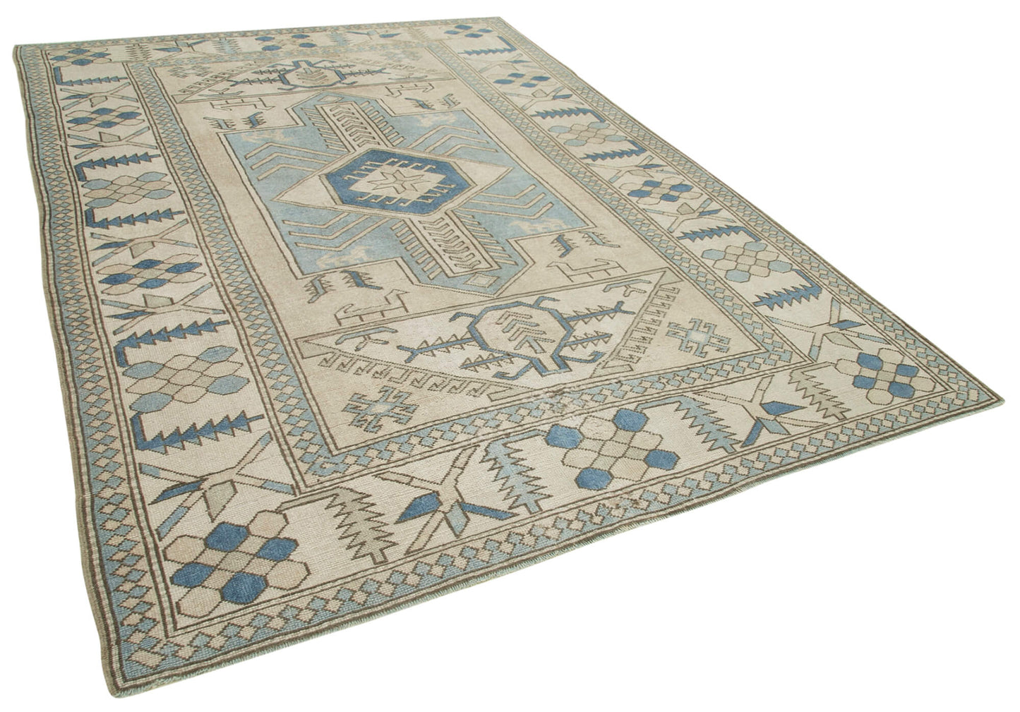 7x10 Blue Oushak Rug - 33341