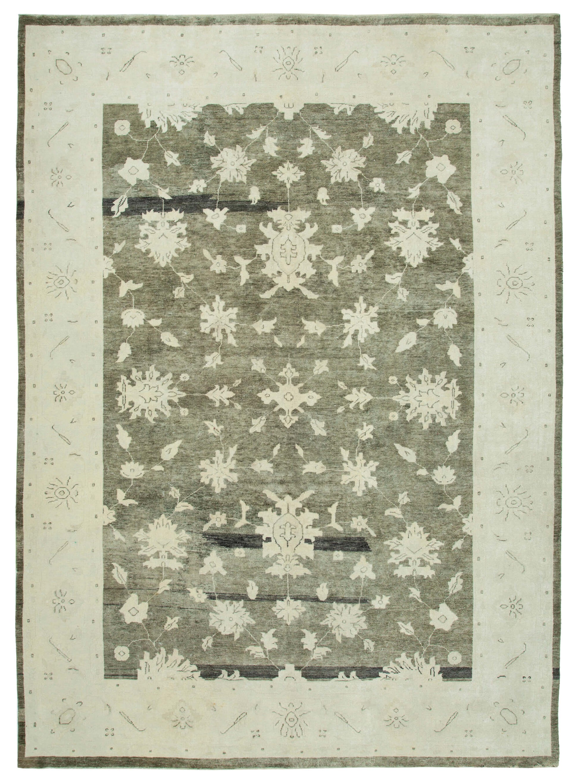 9x13 Beige Oushak Rug - 33398