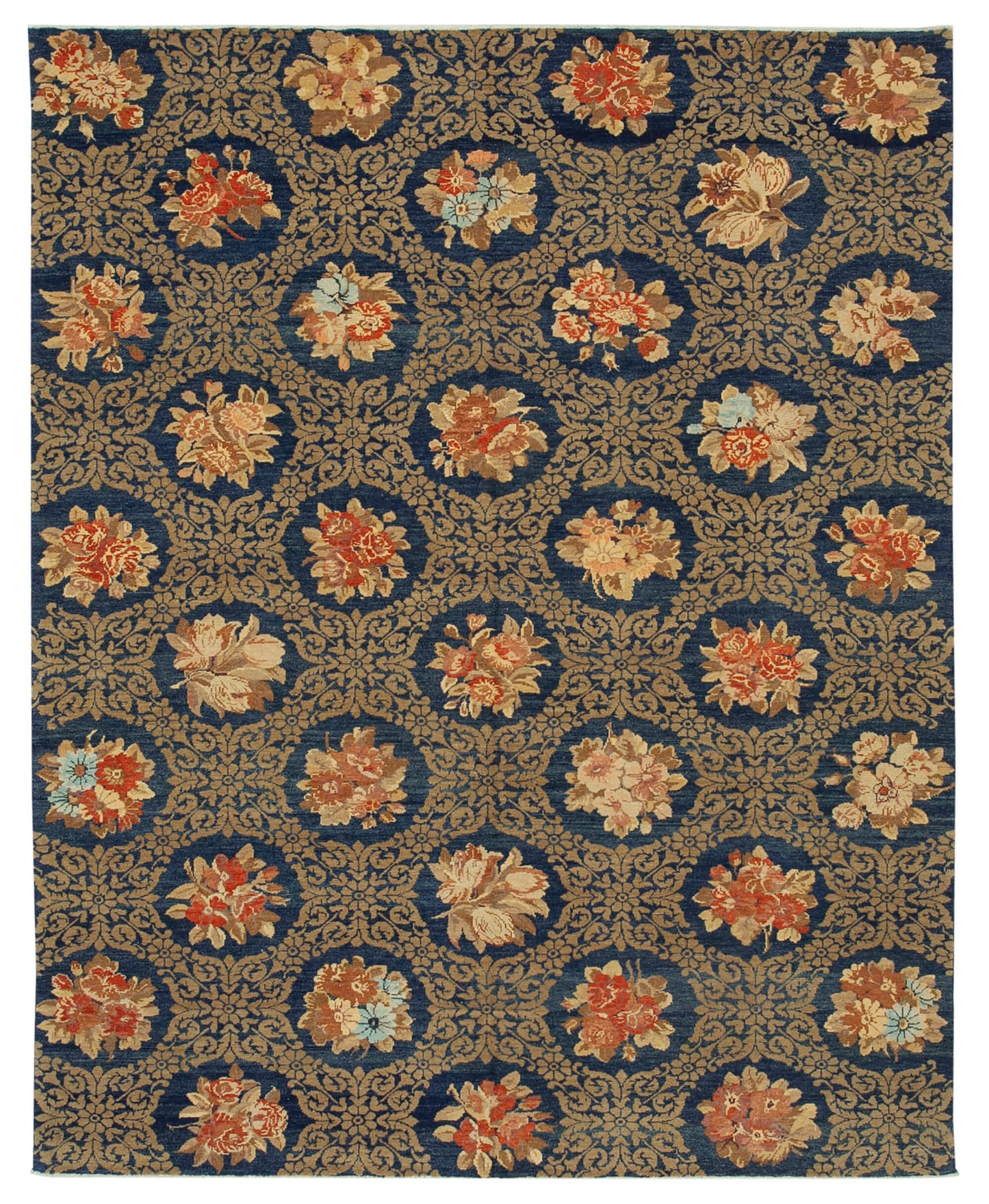 8x10 Blue Oushak Rug - 33402