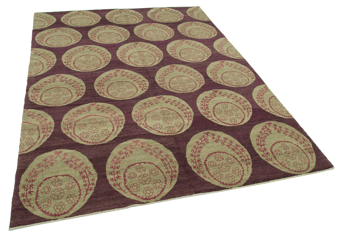 6x8 Purple Oushak Rug - 33422