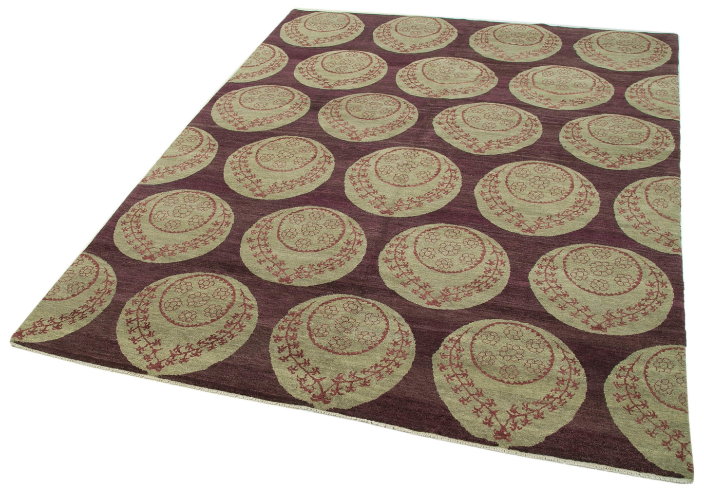 6x8 Purple Oushak Rug - 33422