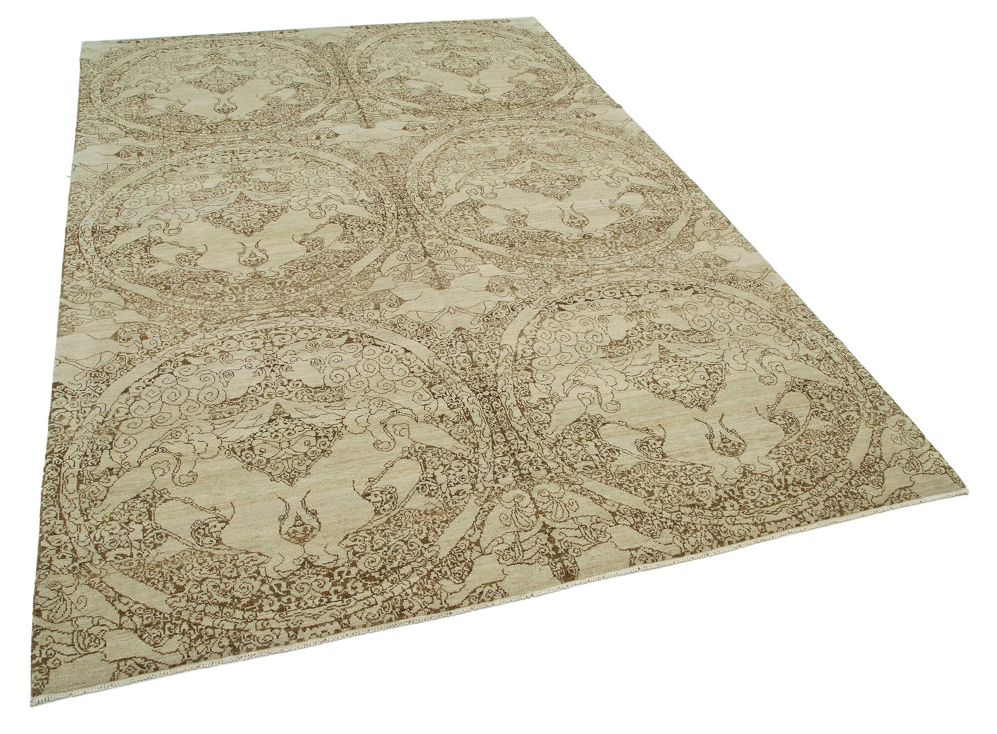 6x9 Beige Oushak Rug - 33423