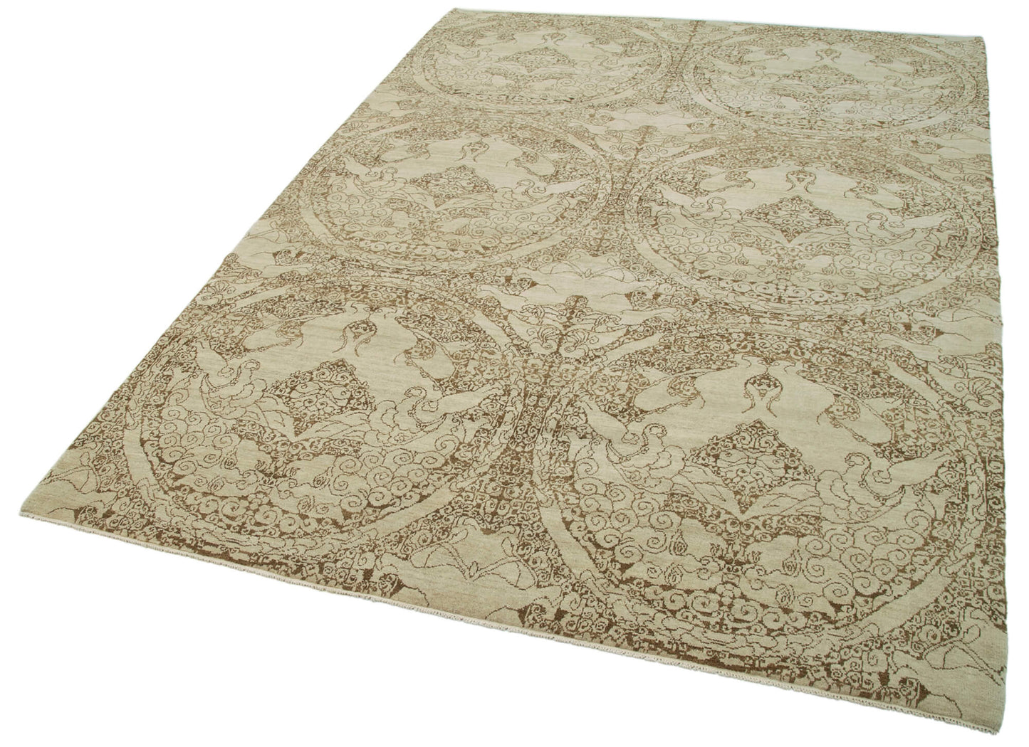 6x9 Beige Oushak Rug - 33423