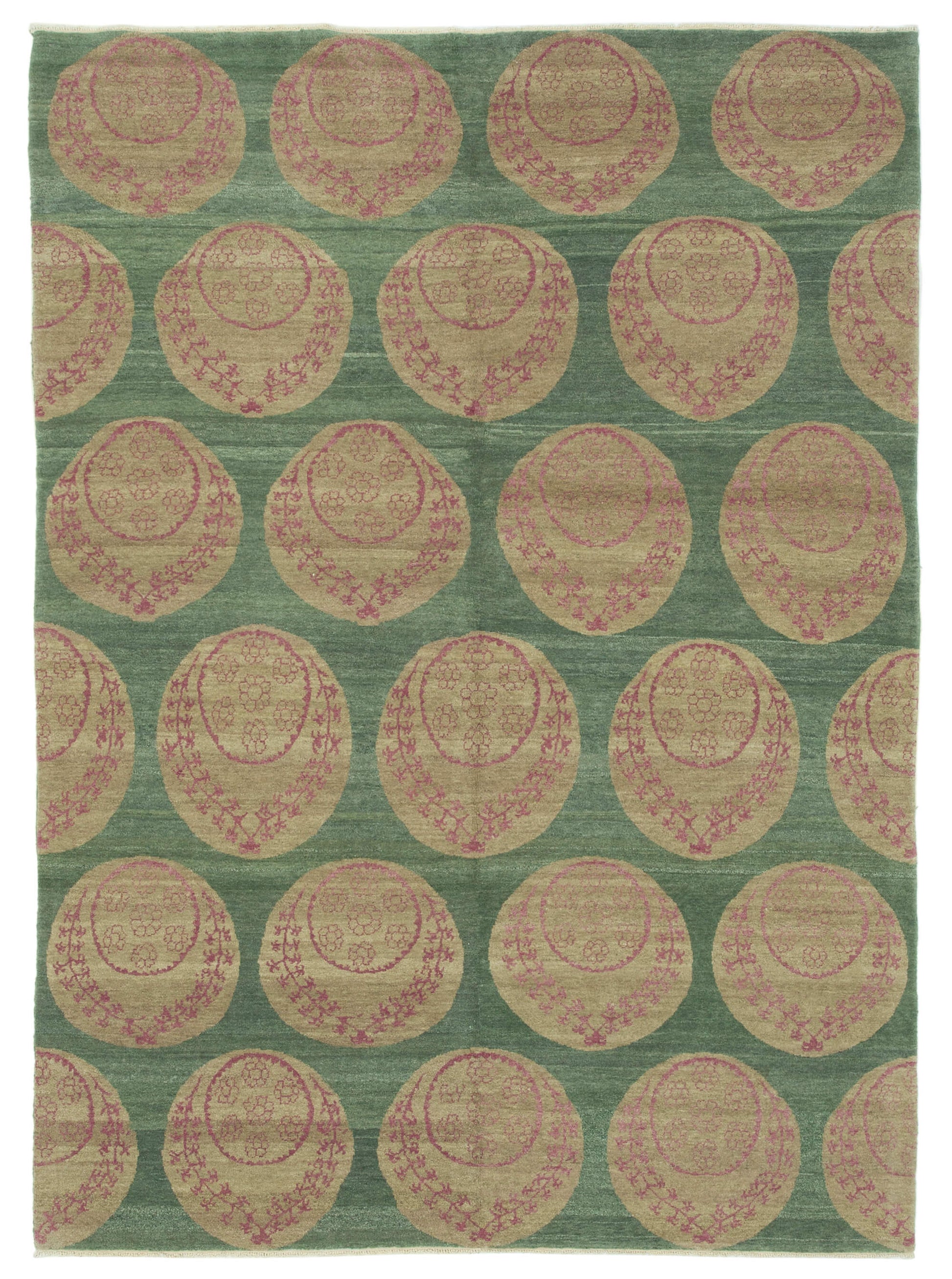 6x8 Green Oushak Rug - 33426