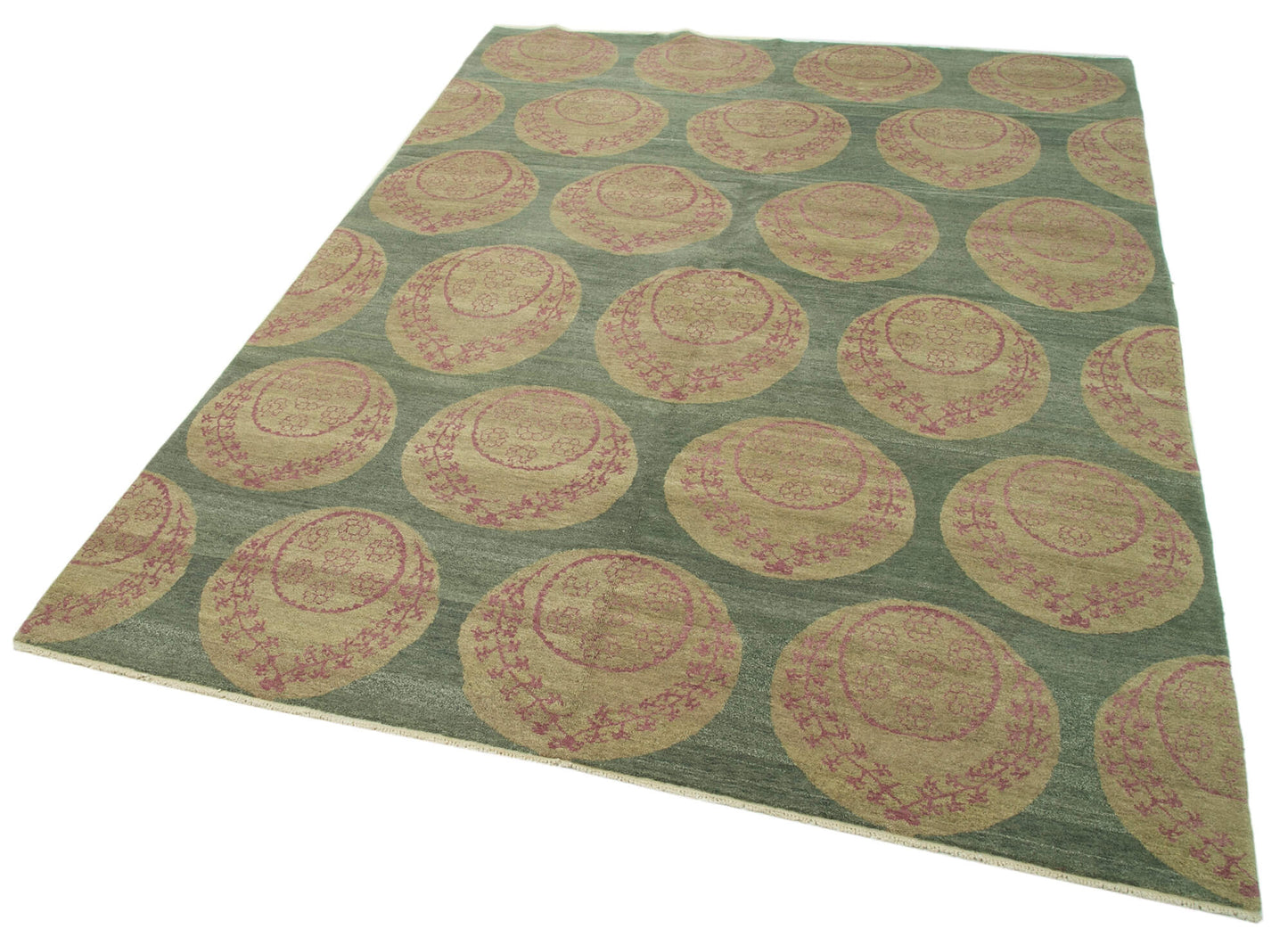 6x8 Green Oushak Rug - 33426