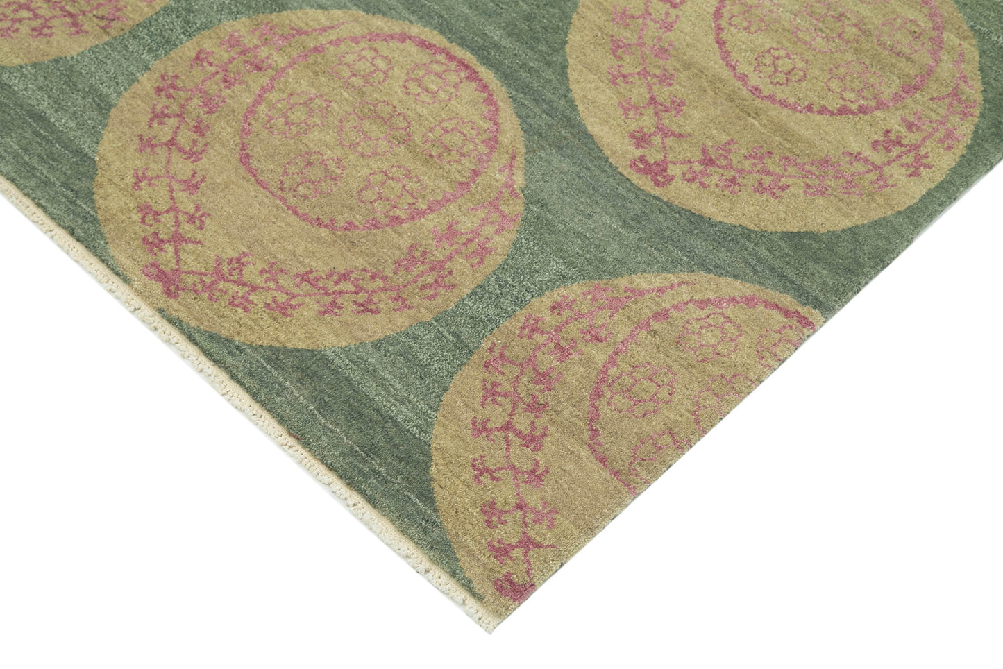 6x8 Green Oushak Rug - 33426