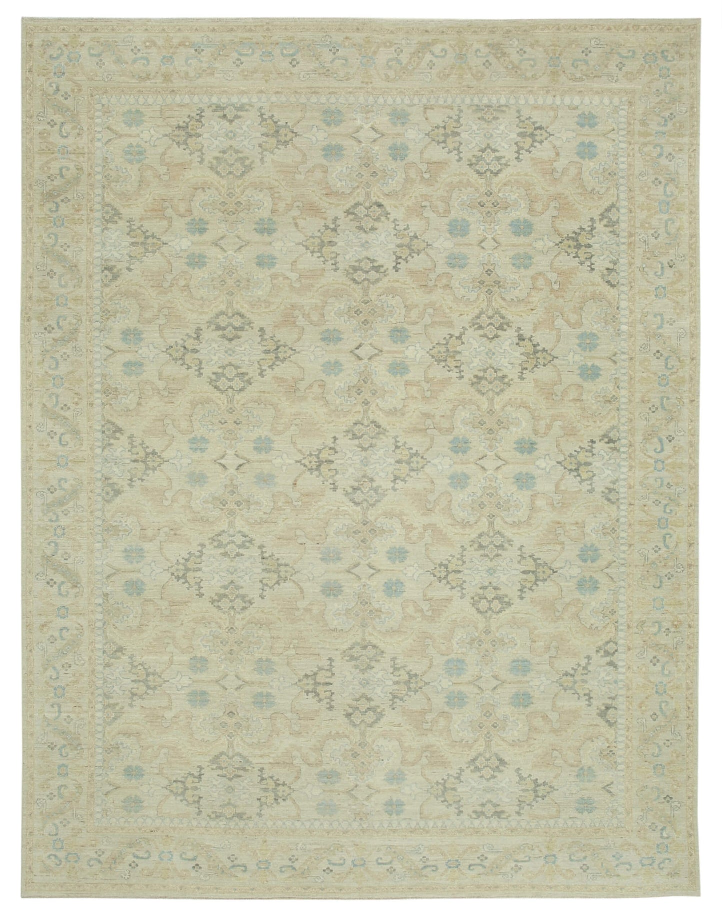 9x12 Beige Oushak Rug - 33440