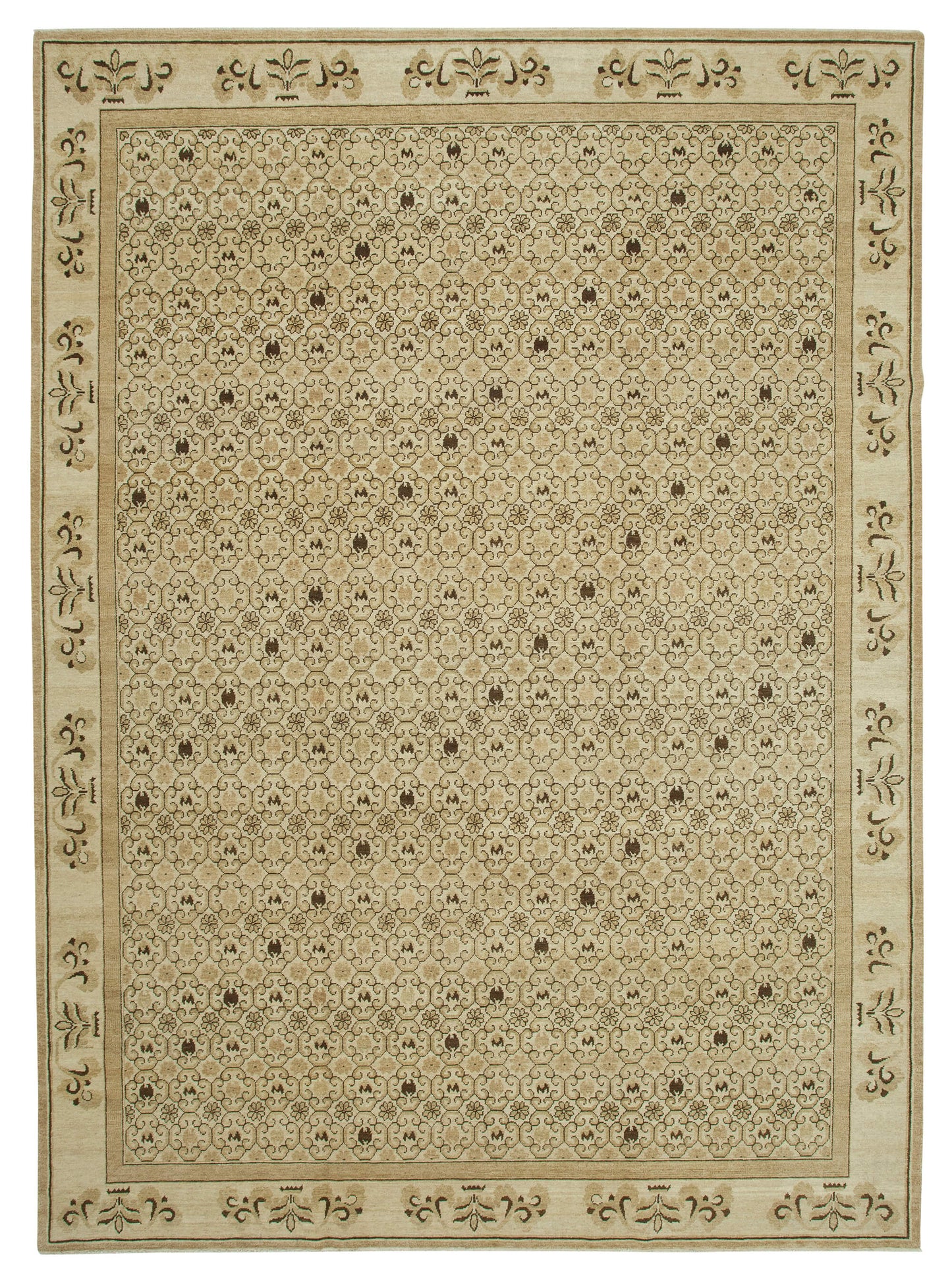 10x14 Beige Oushak Rug - 33460