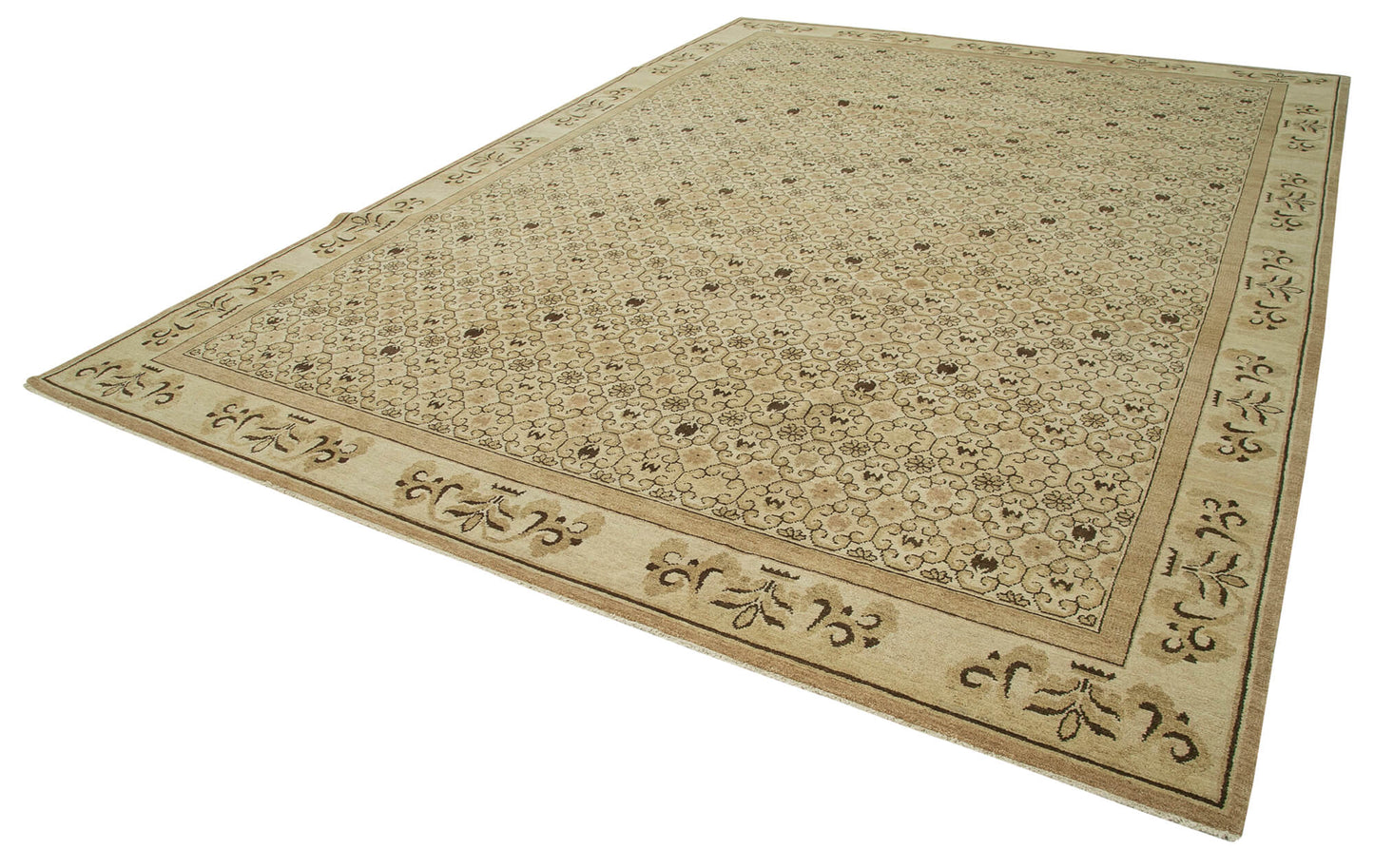 10x14 Beige Oushak Rug - 33460