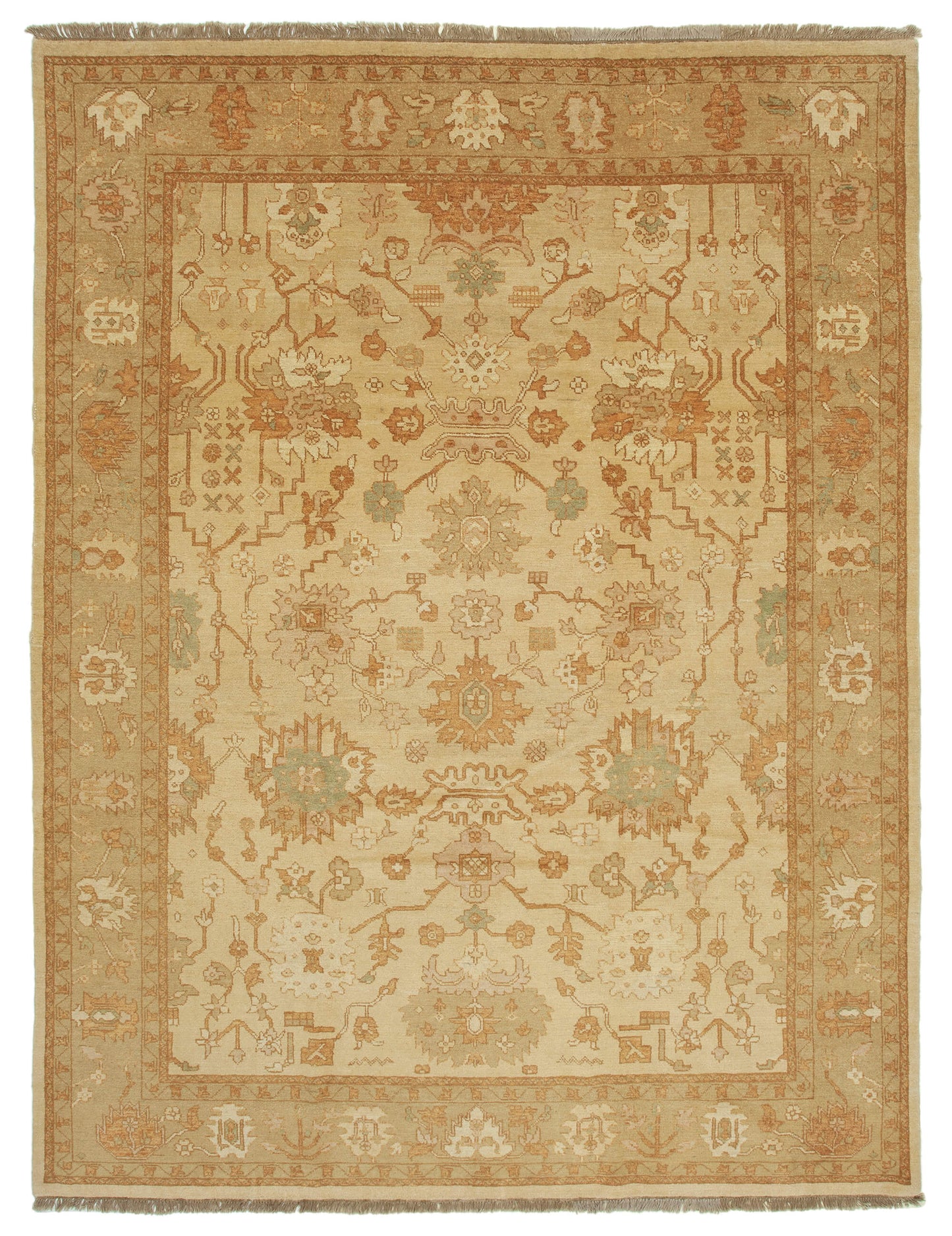 9x12 Beige Oushak Rug - 33470