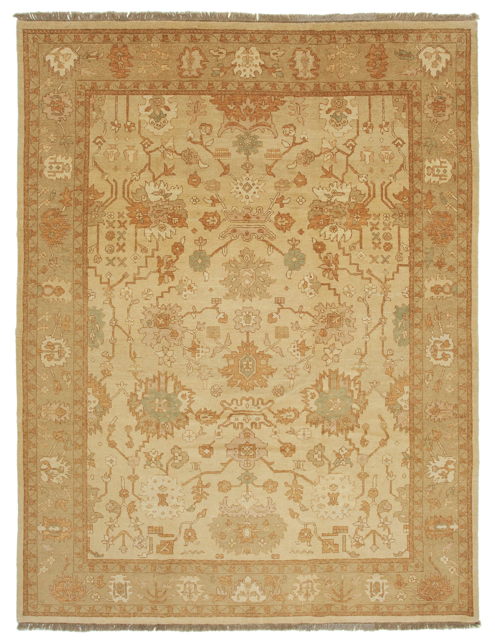 9x12 Beige Oushak Rug - 33470