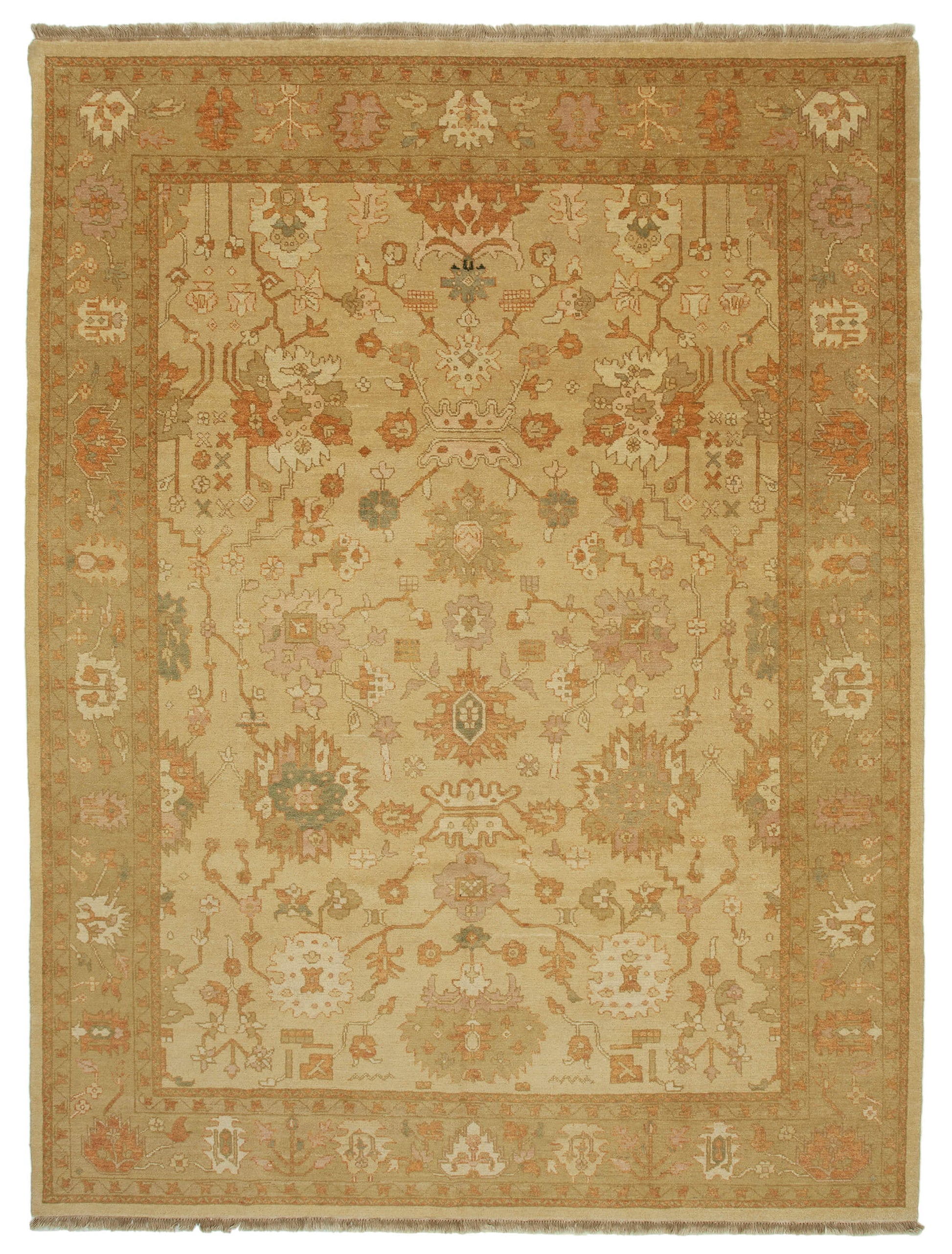 9x12 Beige Oushak Rug - 33471