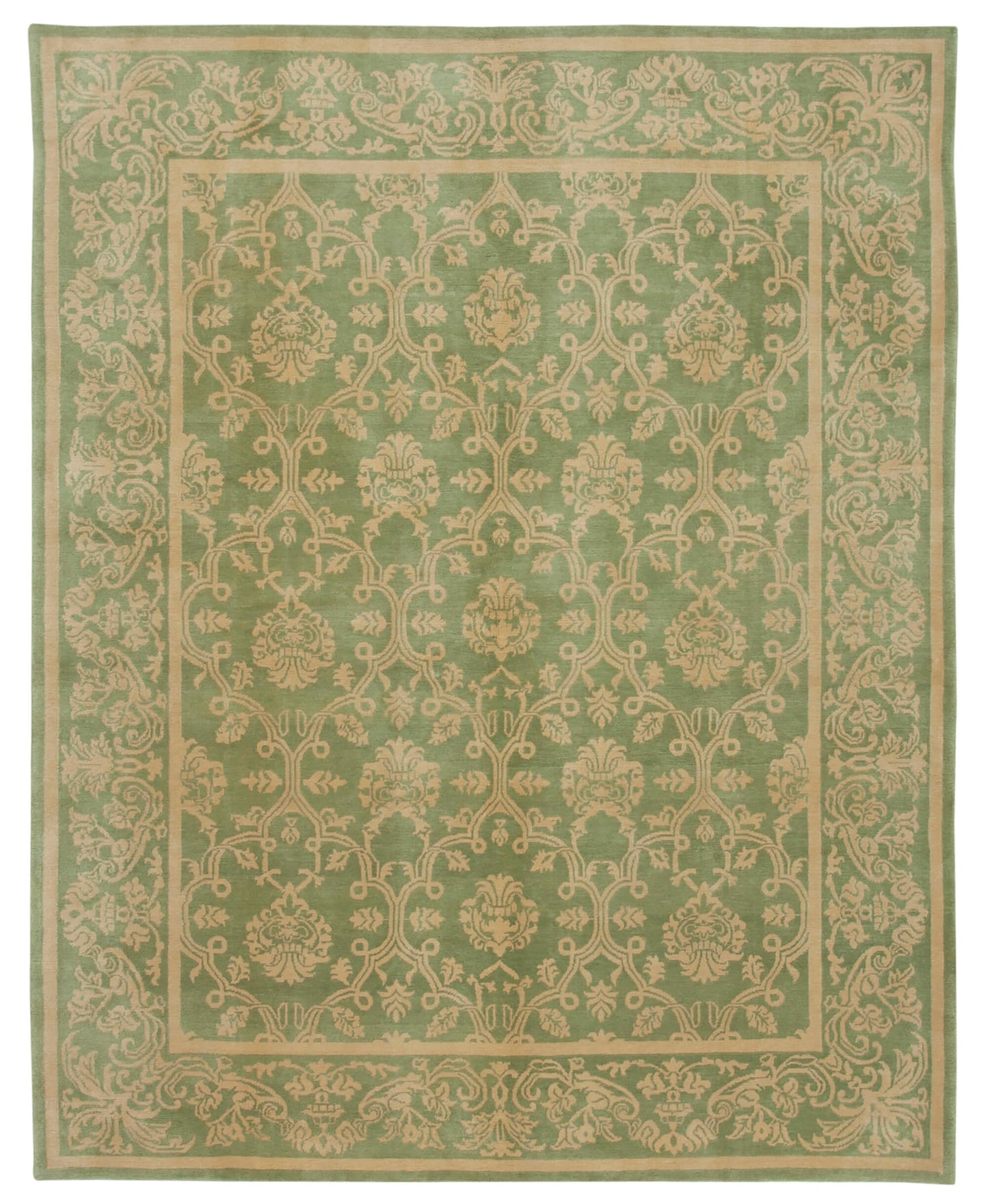 8x10 Green Oushak Rug - 33484