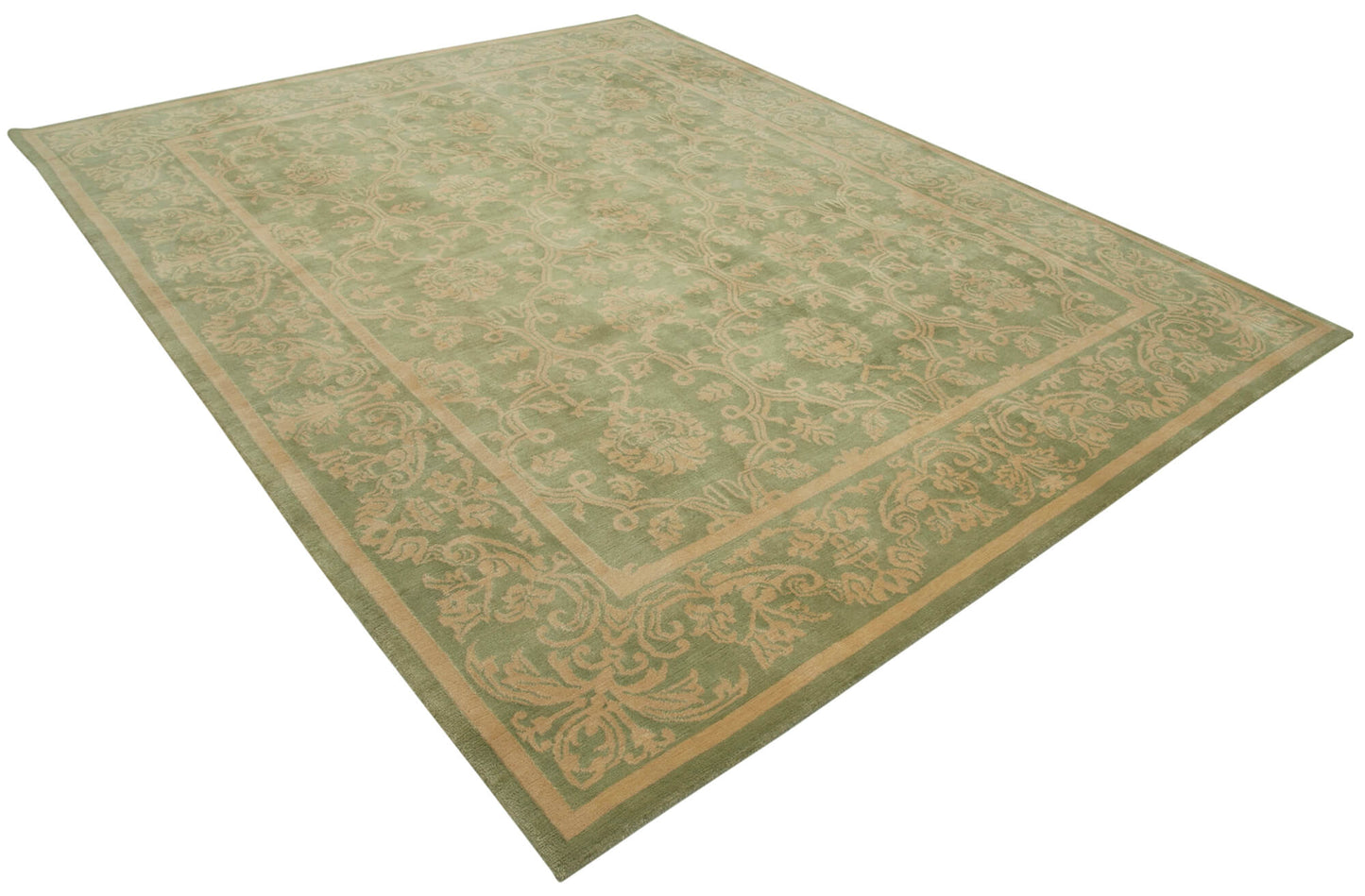 8x10 Green Oushak Rug - 33484