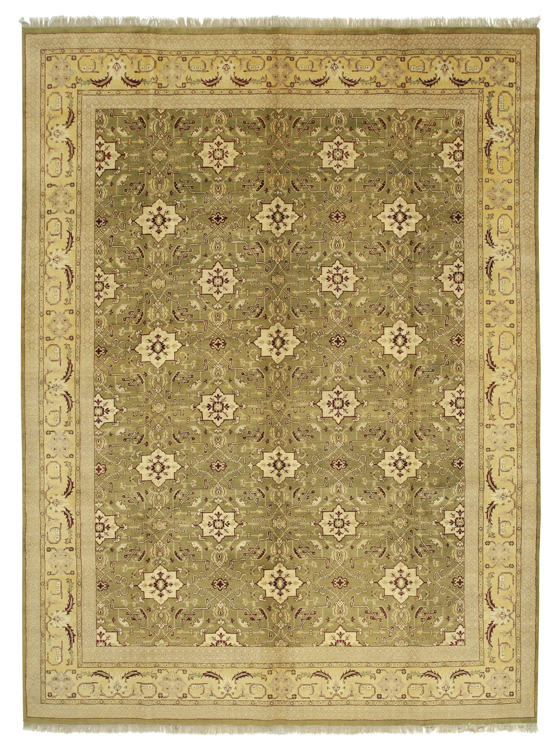 9x12 Green Oushak Rug - 33489