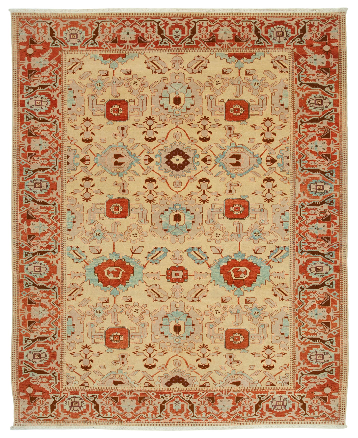 9x11 Beige Oushak Rug - 33502