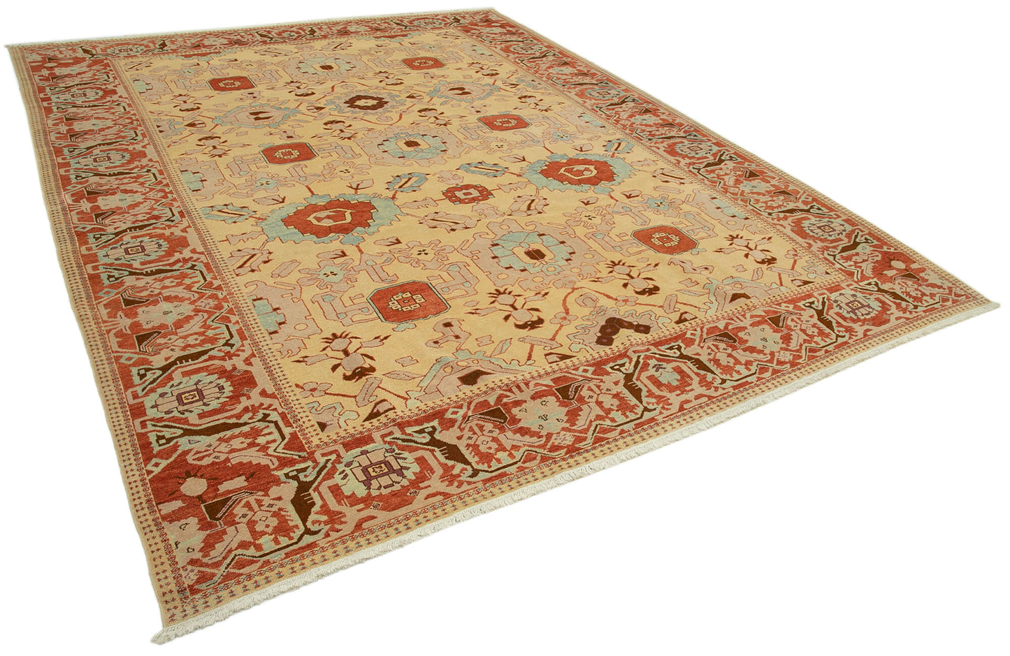 9x11 Beige Oushak Rug - 33502