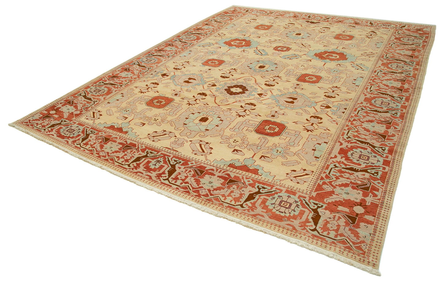 9x11 Beige Oushak Rug - 33502