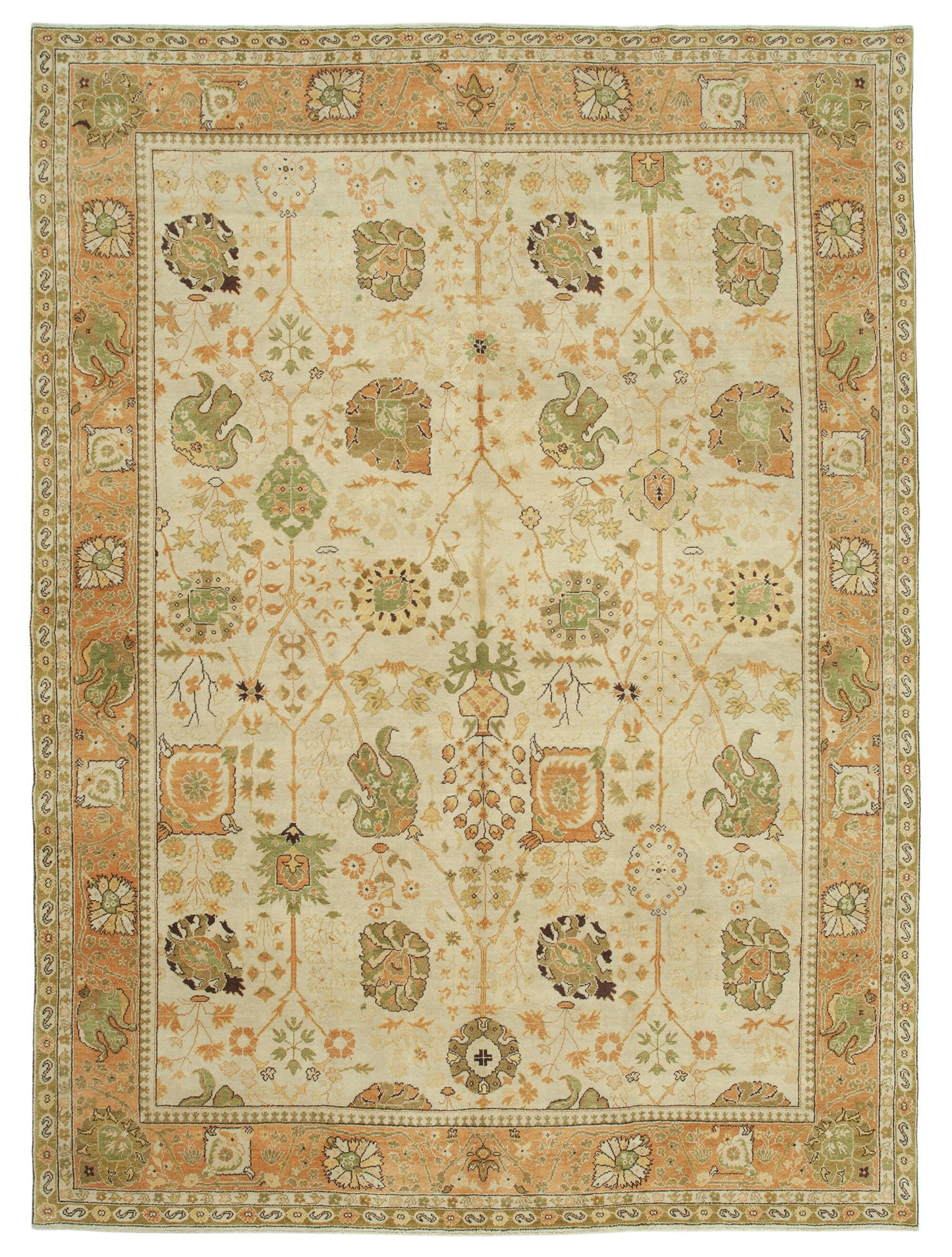 9x12 Beige Oushak Rug - 33507