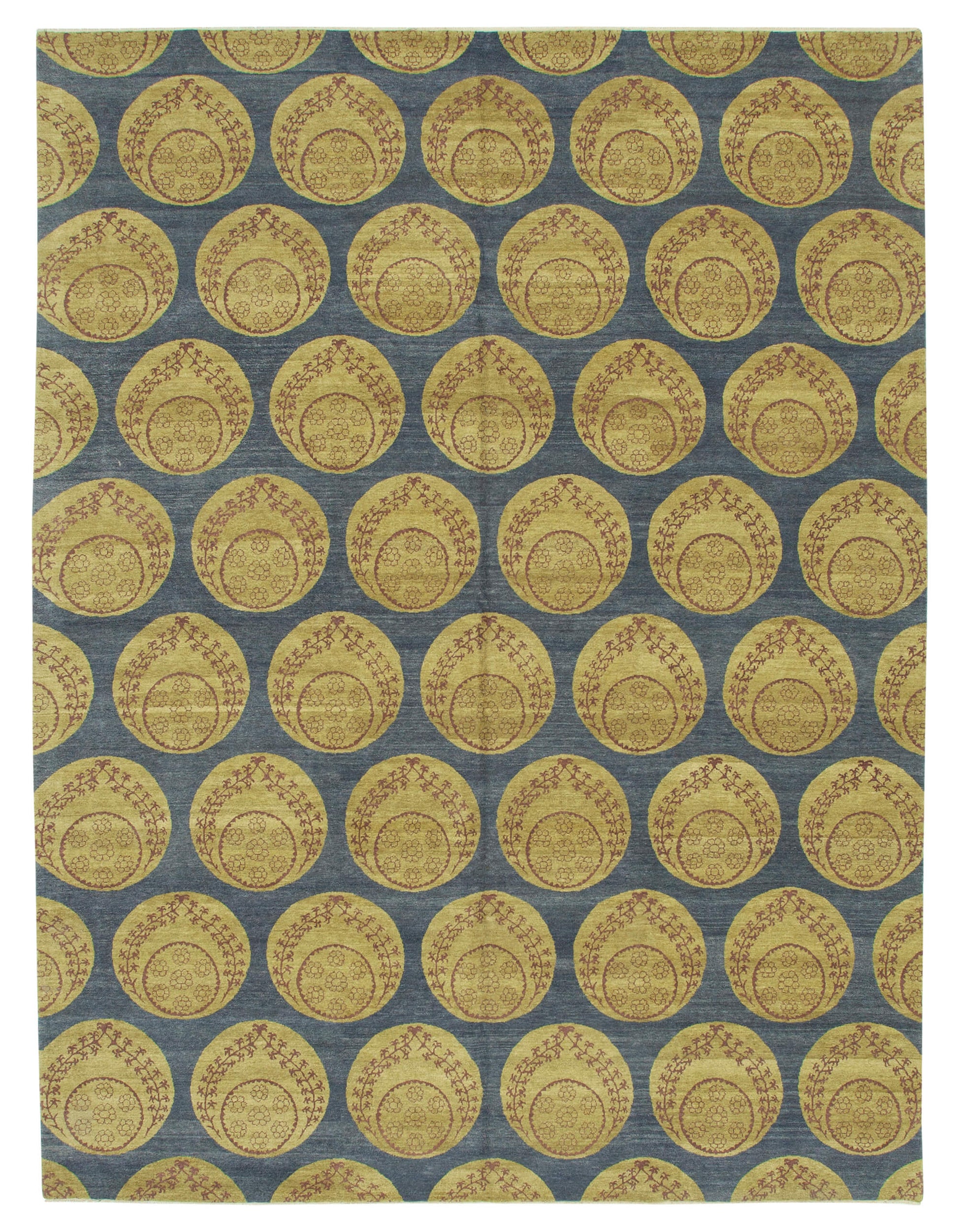 9x12 Blue Oushak Rug - 33542