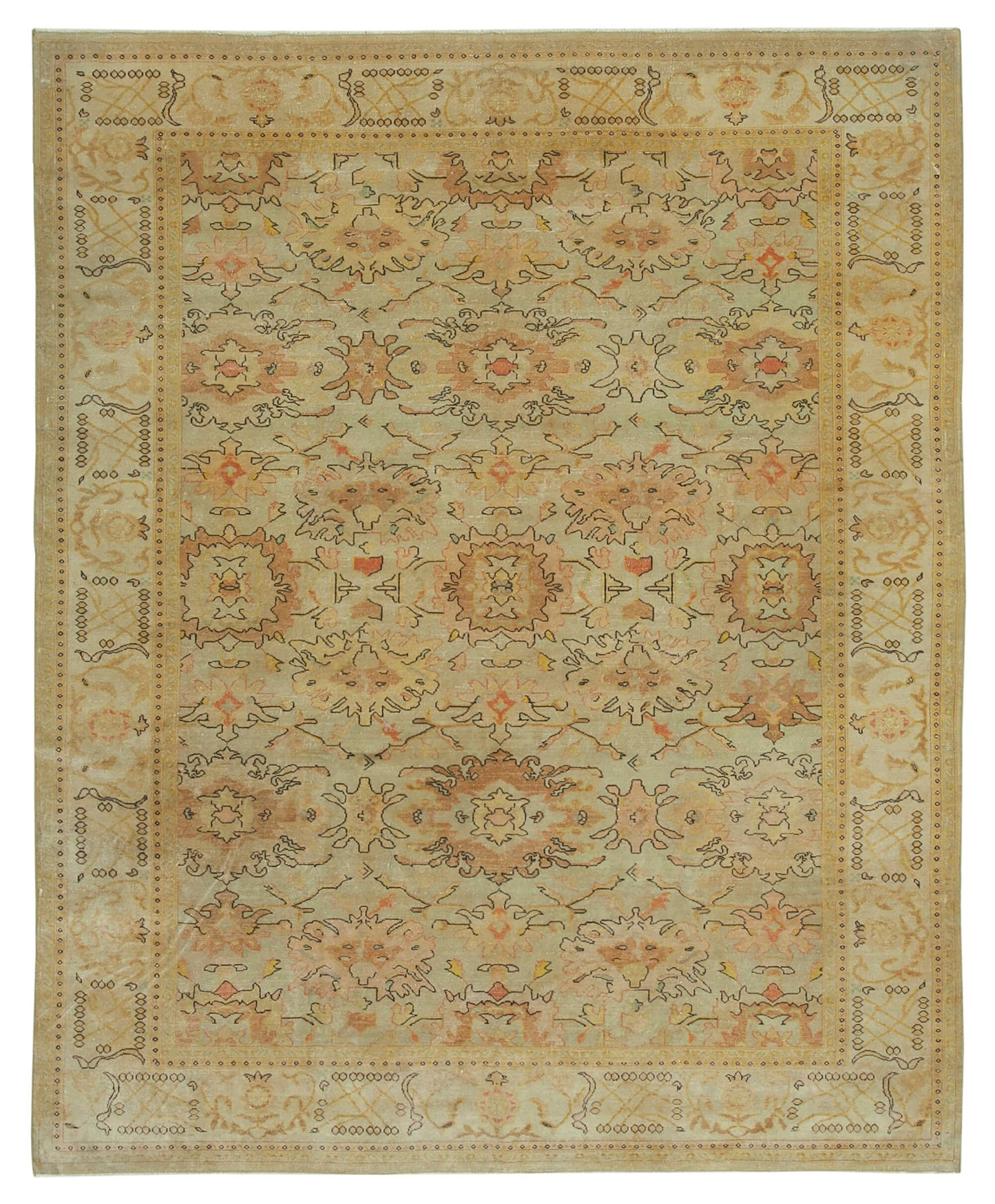 8x10 Beige Oushak Rug - 33548