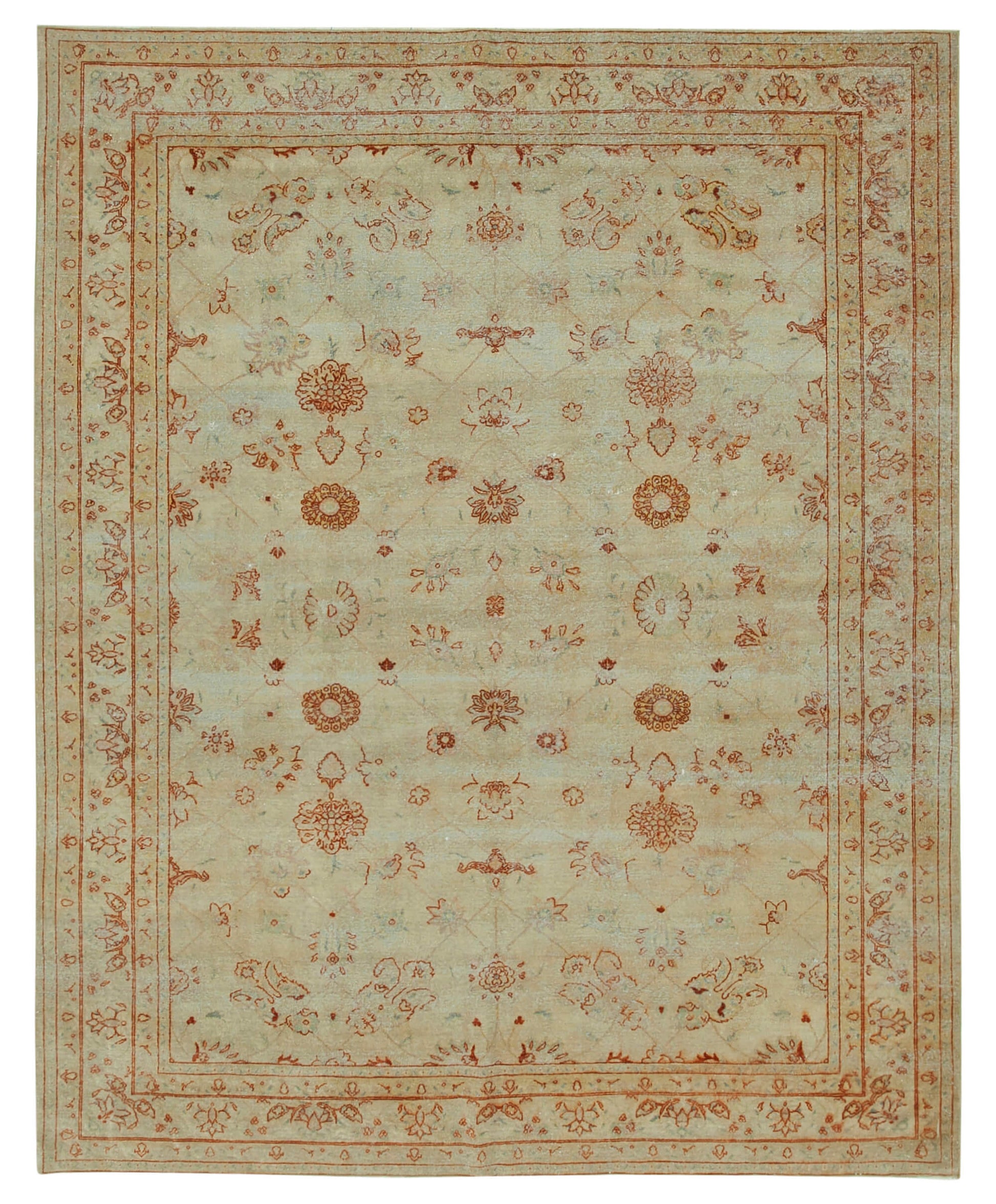 8x10 Beige Oushak Rug - 33549