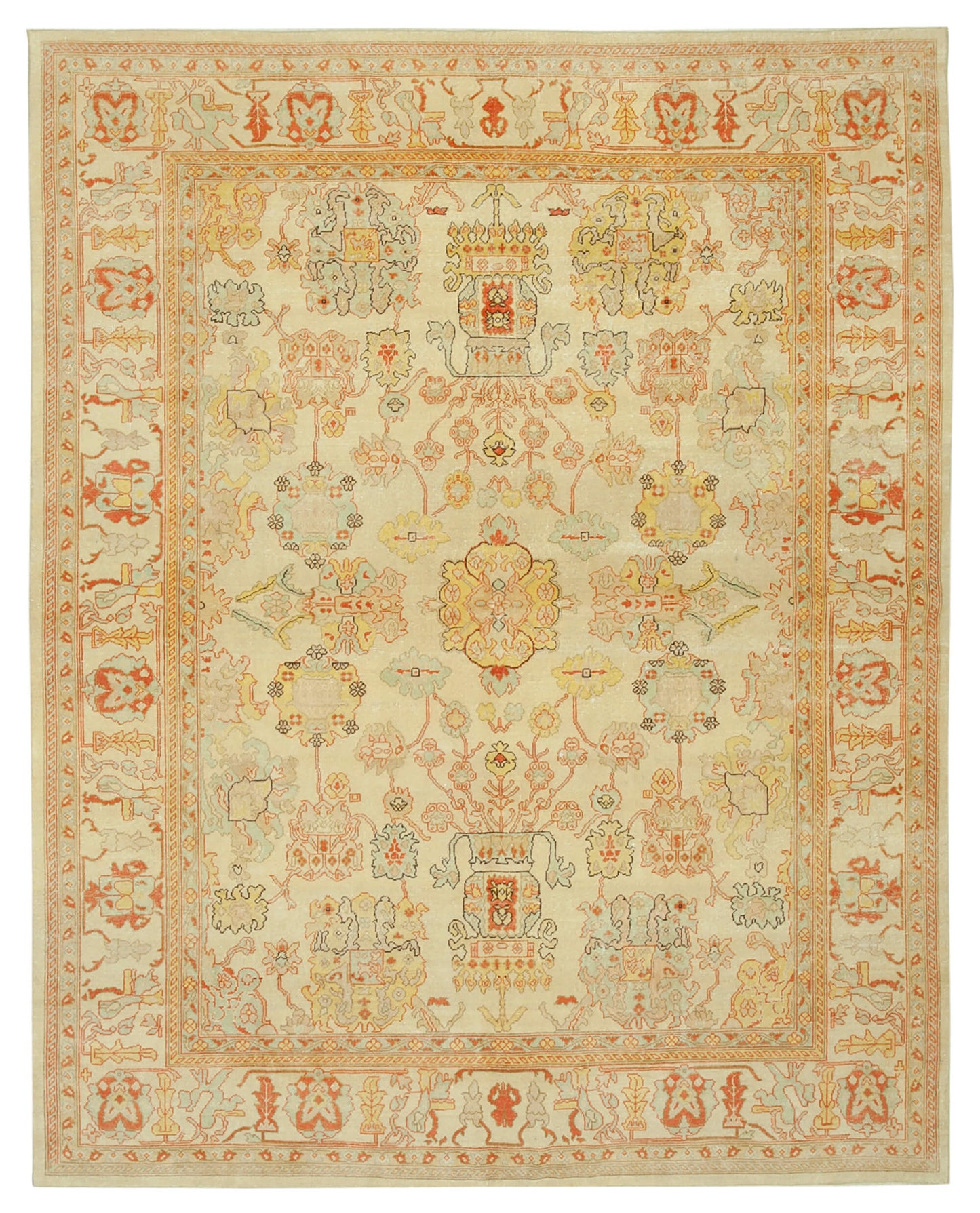 8x10 Beige Oushak Rug - 33553