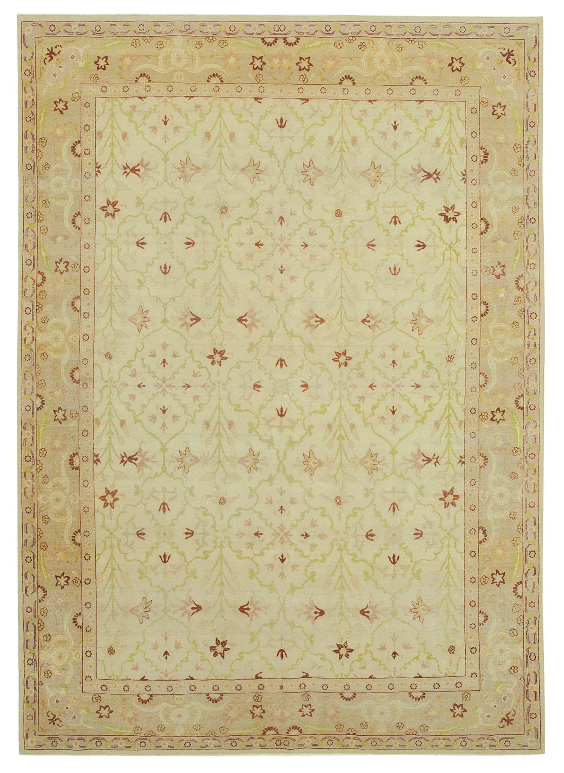 8x11 Beige Oushak Rug - 33554