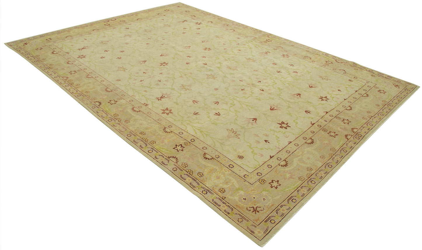 8x11 Beige Oushak Rug - 33554