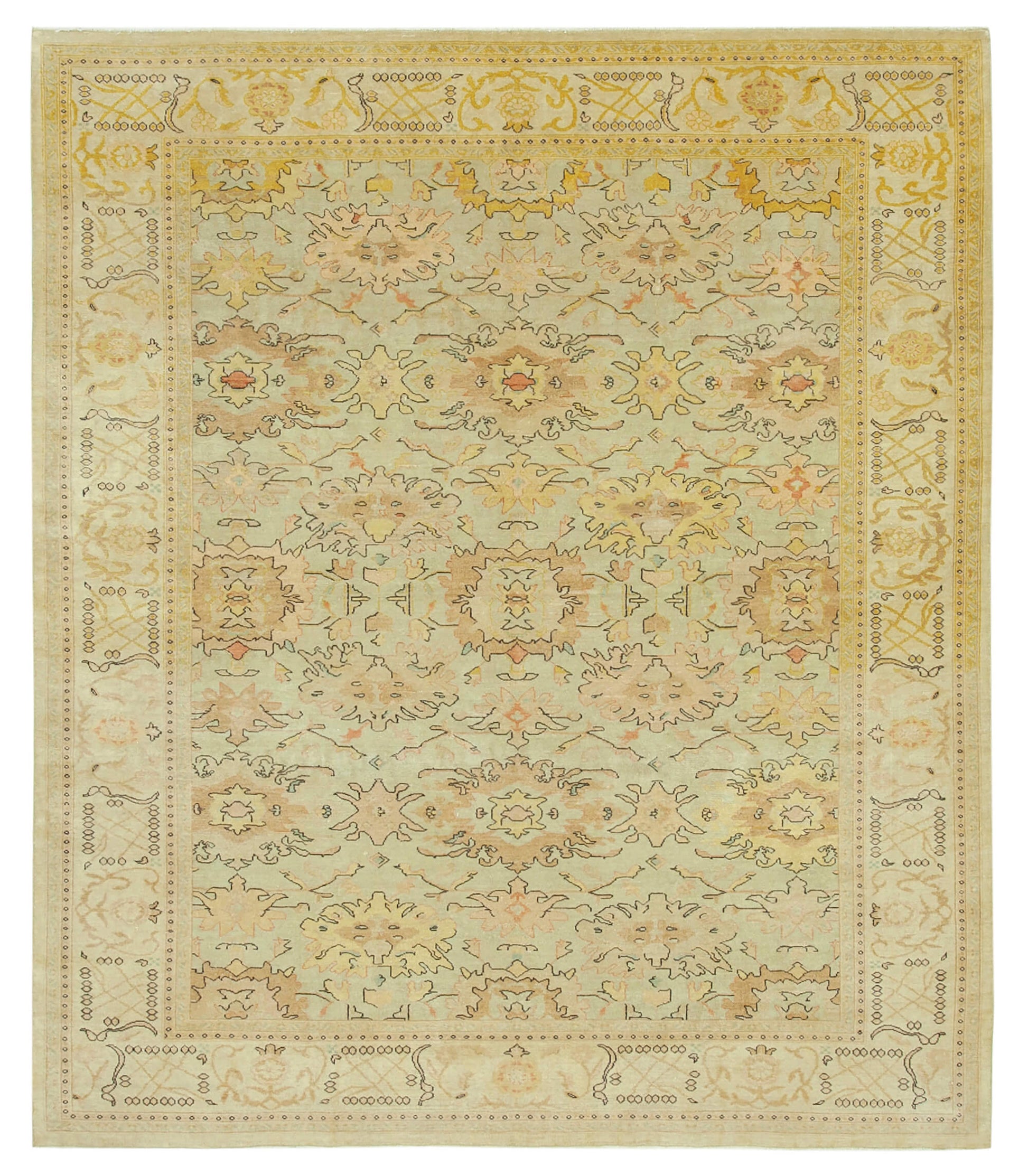 8x10 Beige Oushak Rug - 33571