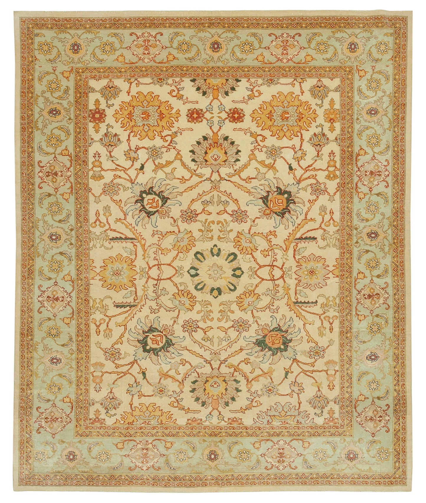 8x10 Beige Oushak Rug - 33574