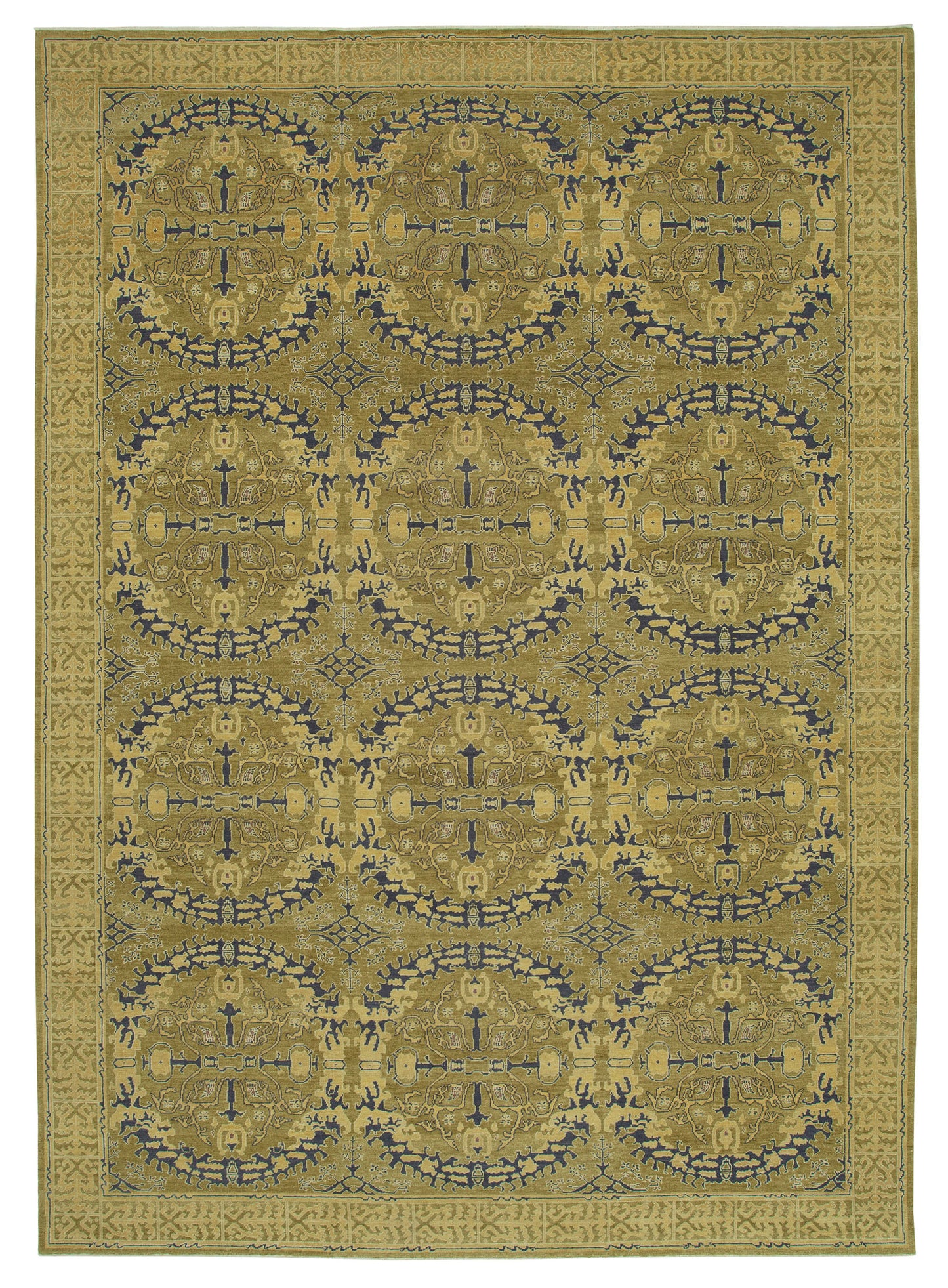 10x14 Green Oushak Rug - 33581