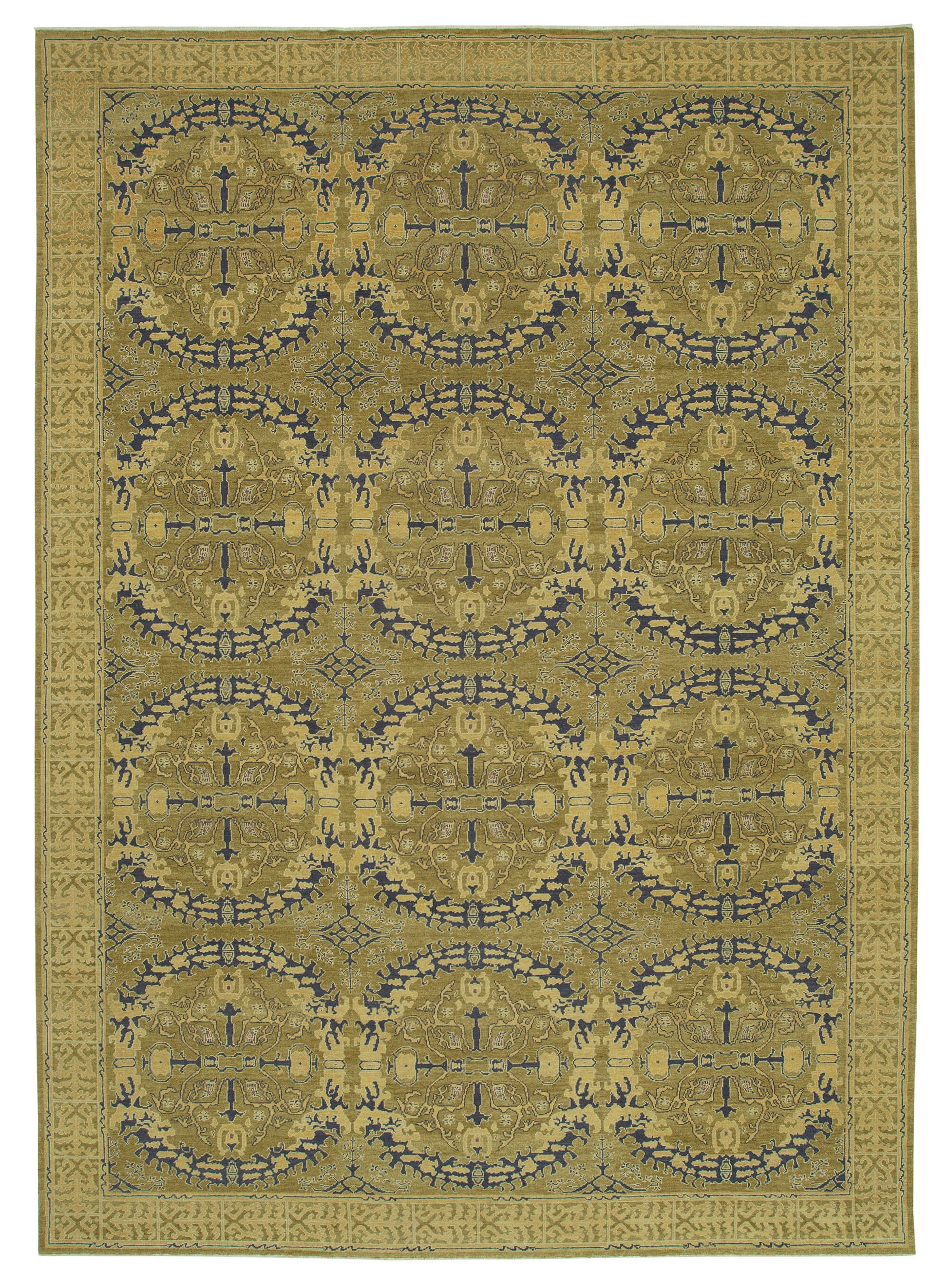 10x14 Green Oushak Rug - 33581