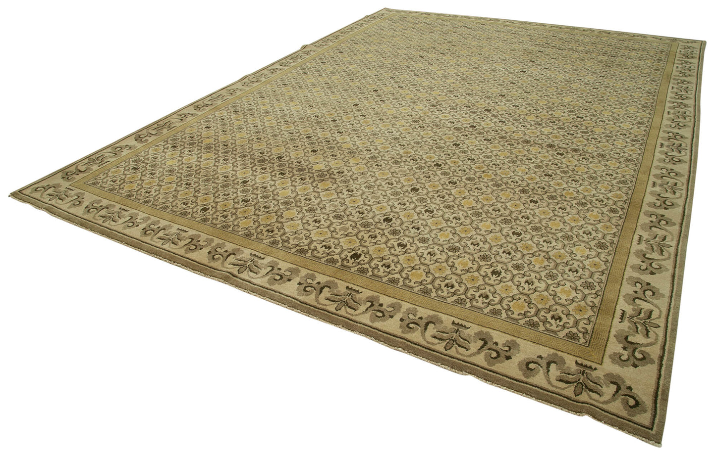 10x14 Beige Oushak Rug - 33587