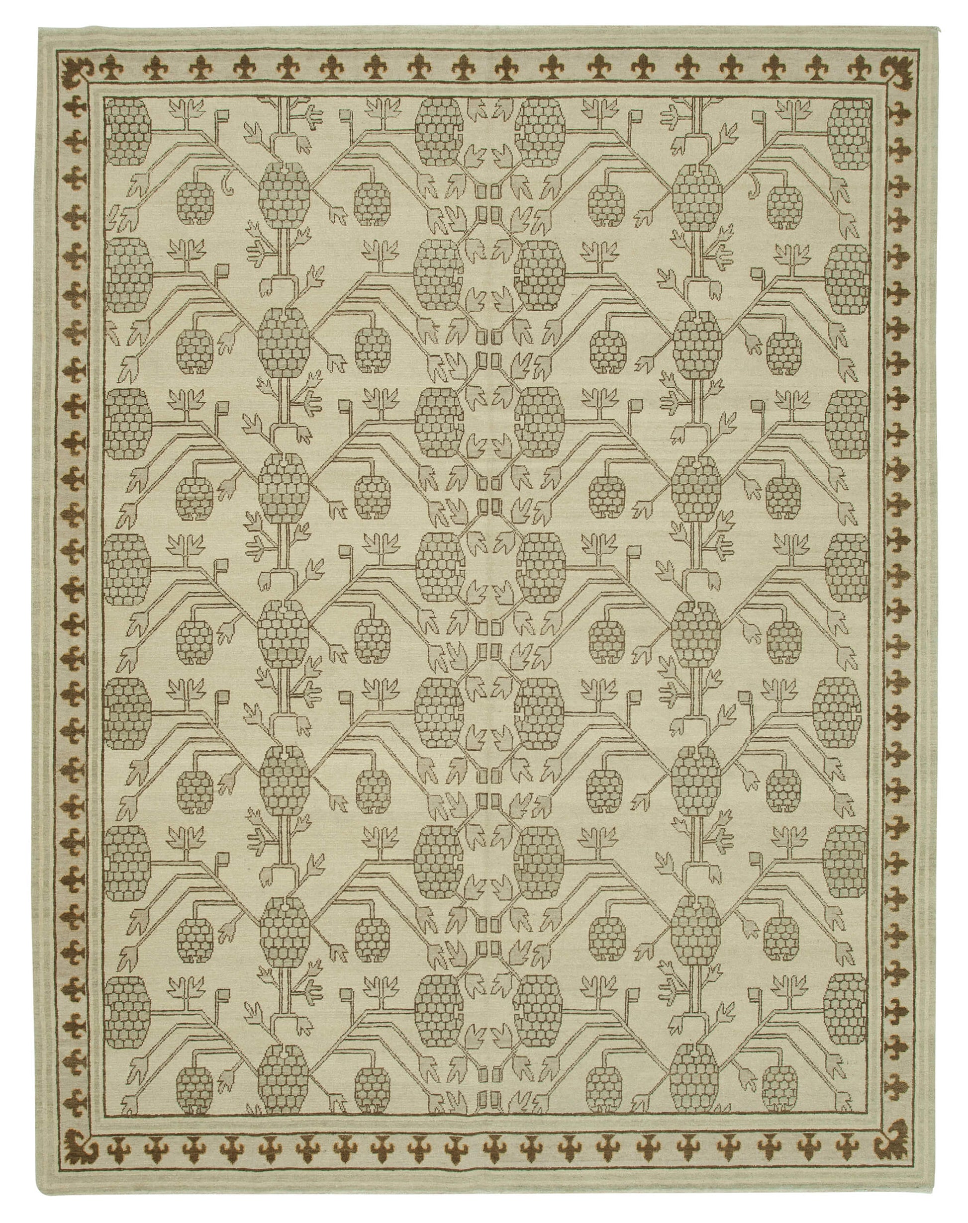 9x12 Beige Oushak Rug - 33589