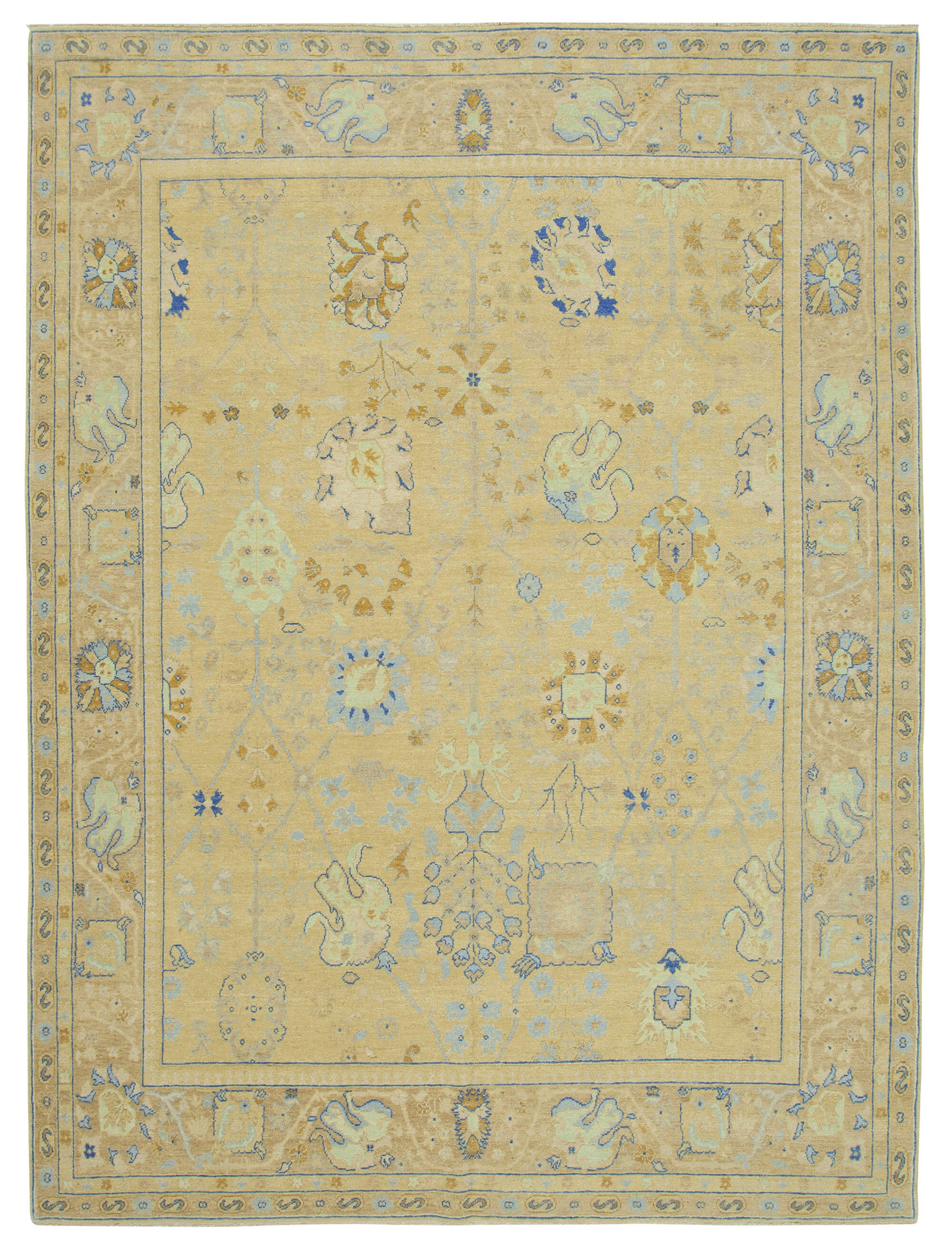 9x12 Beige Oushak Rug - 33594