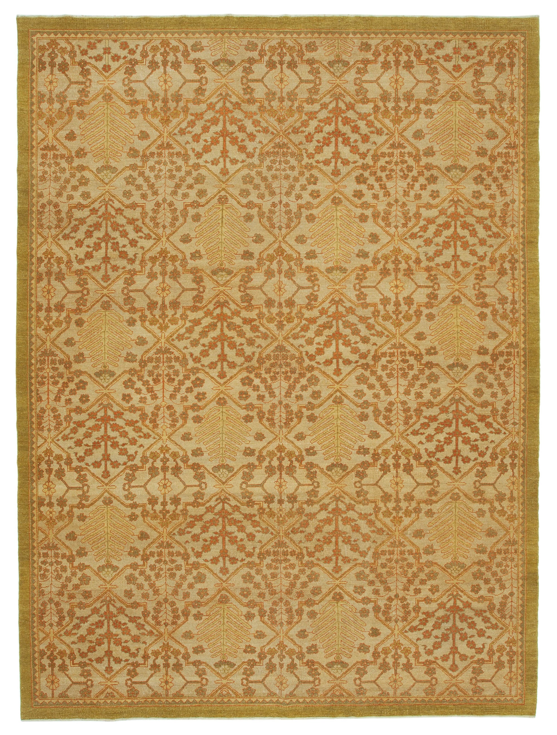 9x12 Yellow Oushak Rug - 33598