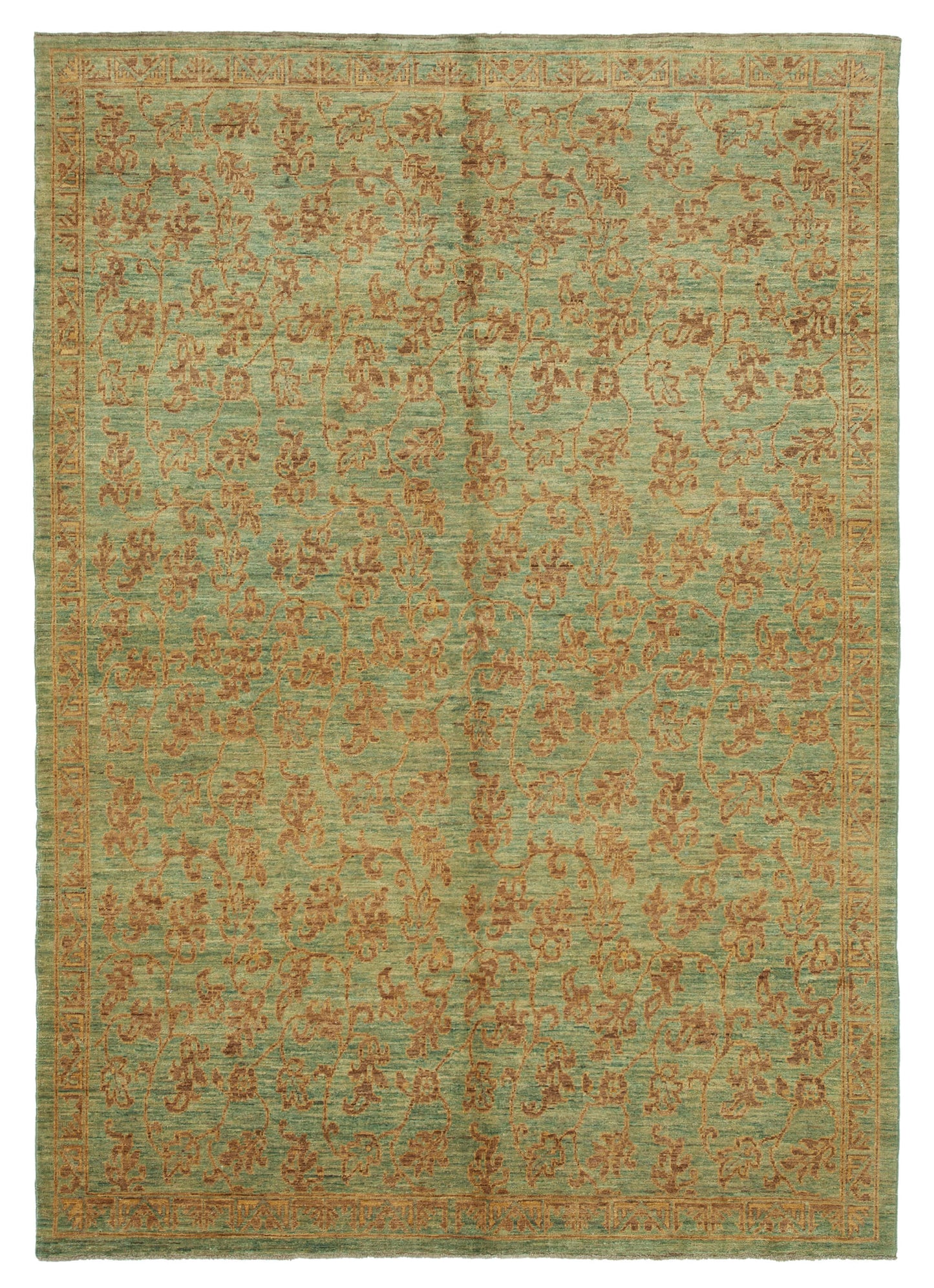 6x9 Green Oushak Rug - 33607