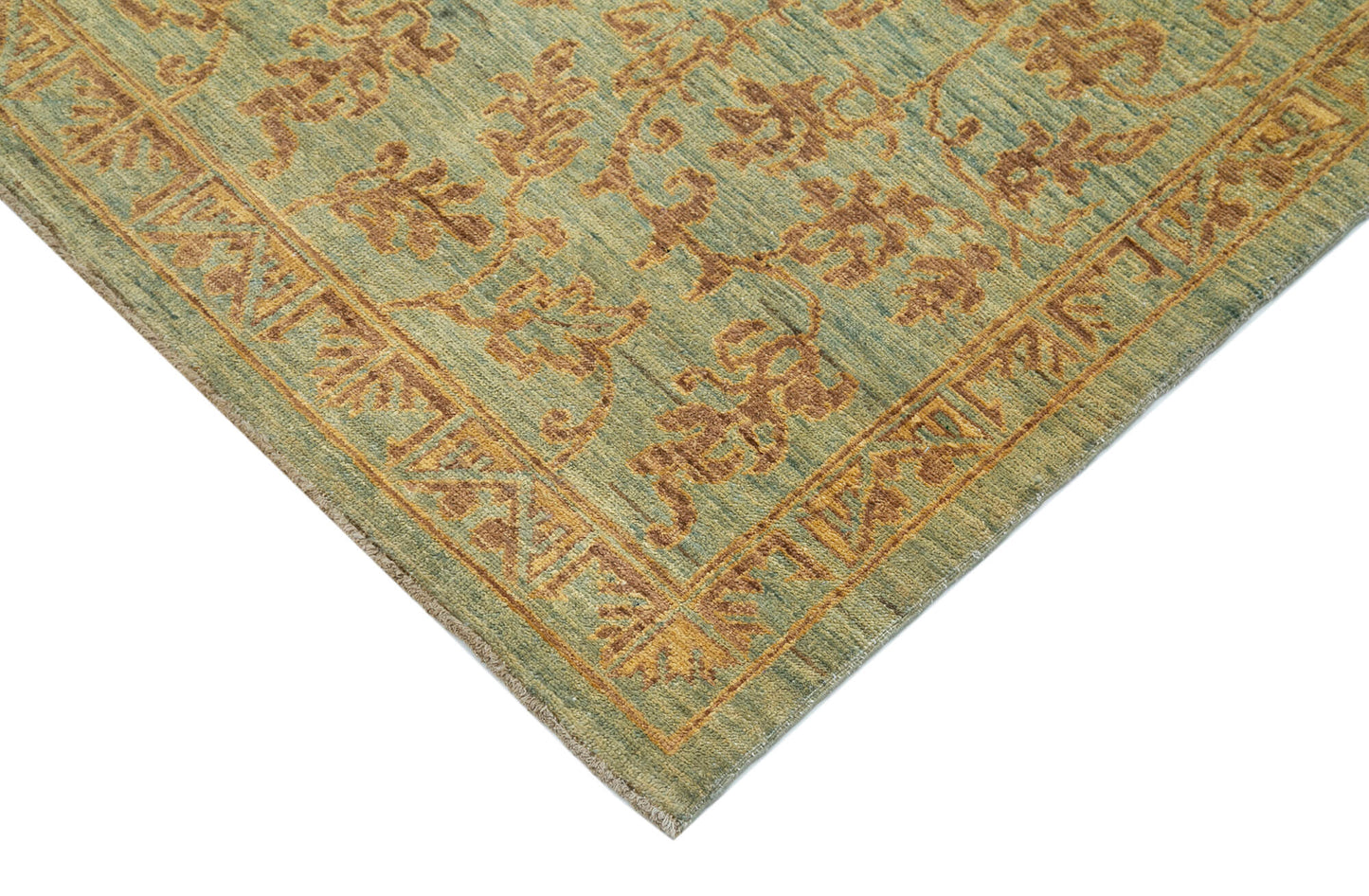 6x9 Green Oushak Rug - 33607