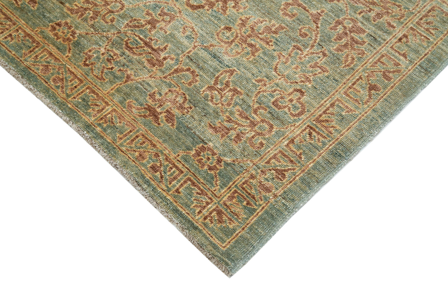 6x9 Green Oushak Rug - 33608