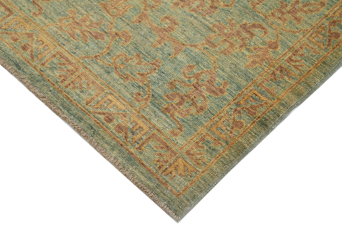 6x9 Green Oushak Rug - 33612