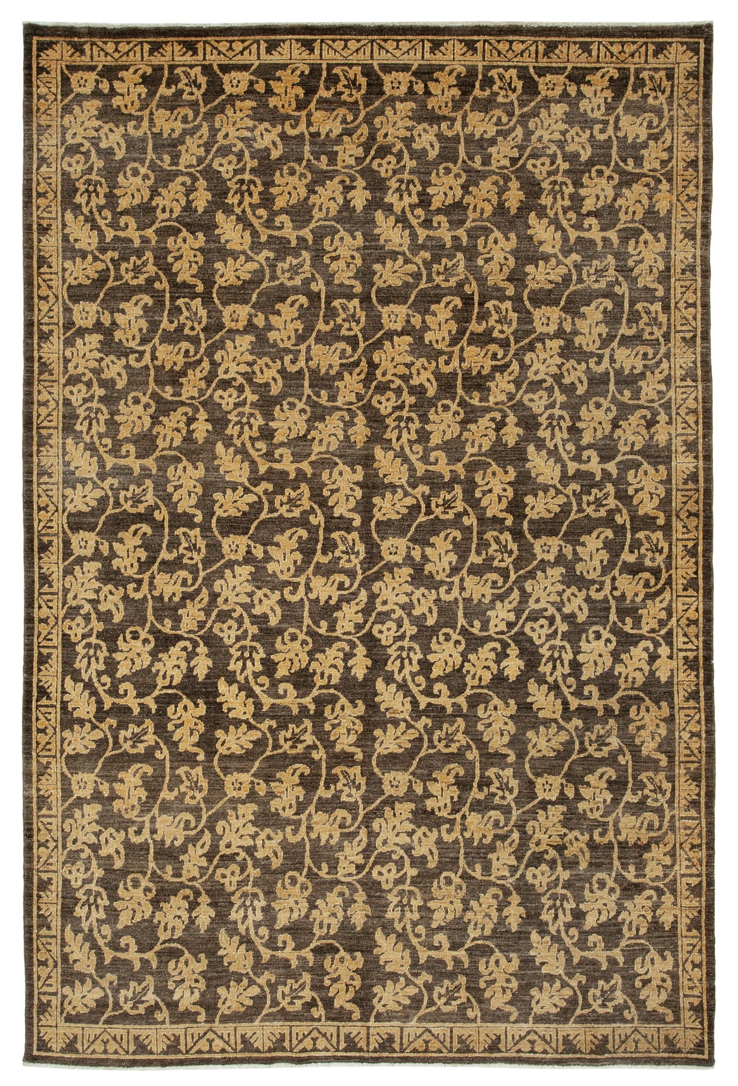 6x9 Brown Oushak Rug - 33617