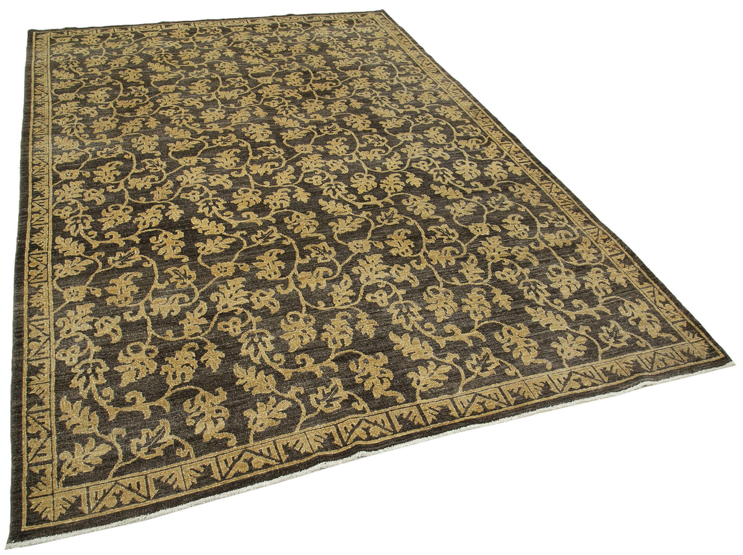 6x9 Brown Oushak Rug - 33617