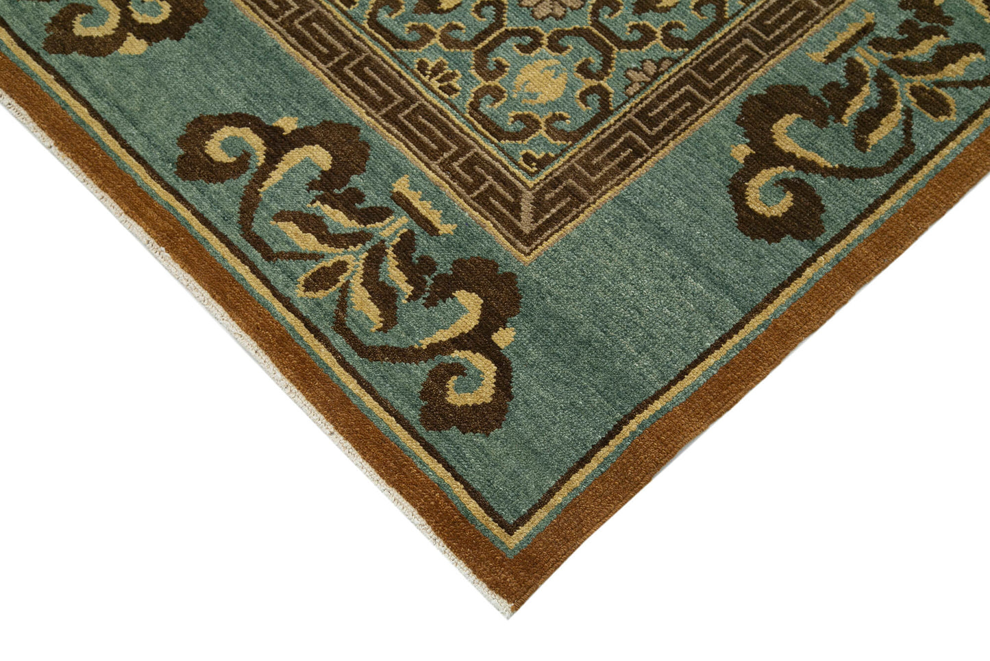 6x8 Turquoise Oushak Rug - 33624