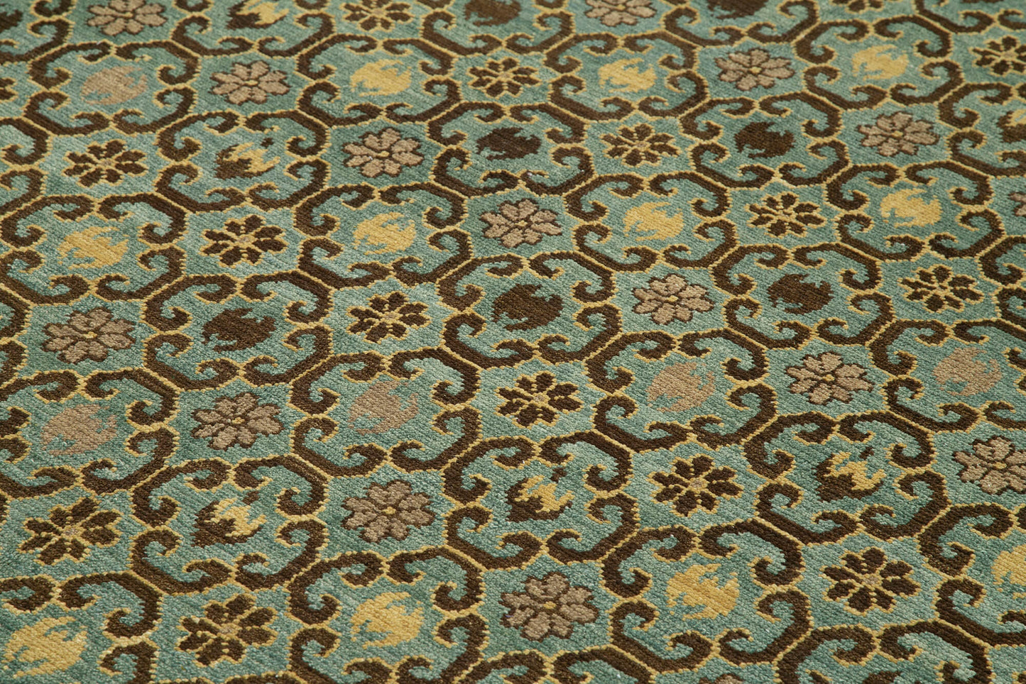 6x8 Turquoise Oushak Rug - 33624