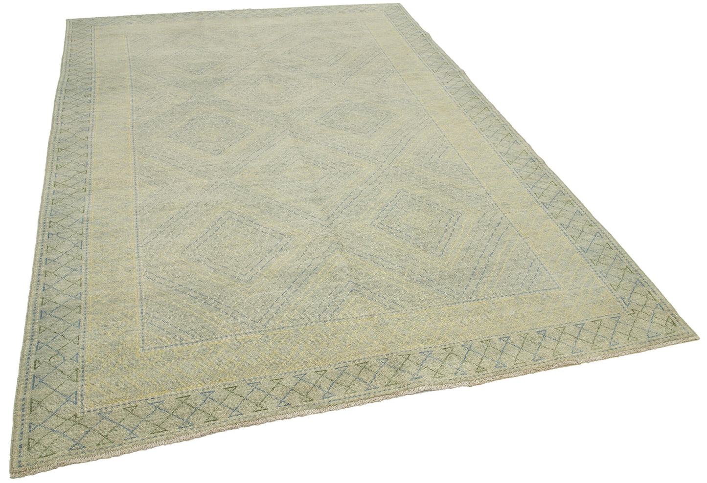 6x9 Blue Oushak Rug - 33629