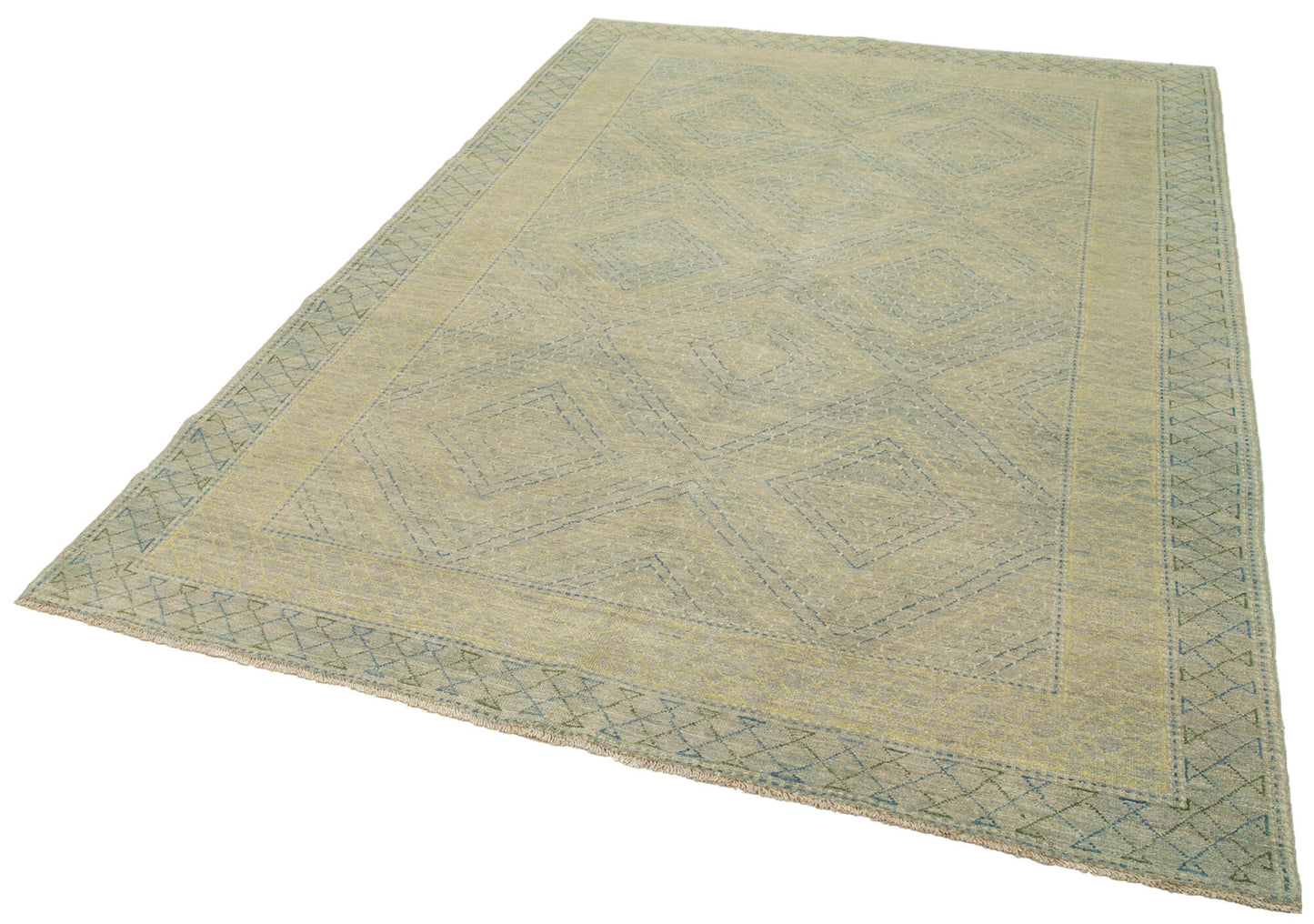 6x9 Blue Oushak Rug - 33629